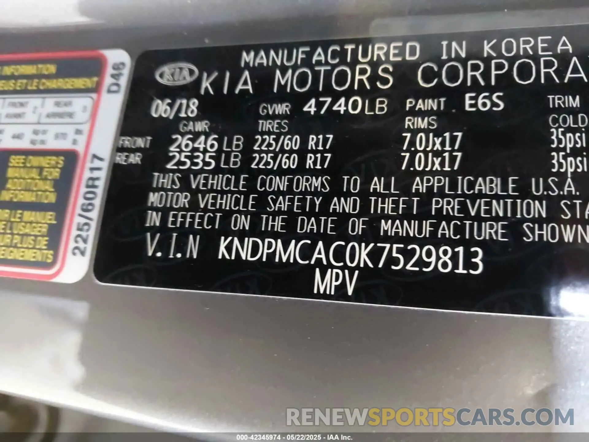 9 fotografías del automóvil dañado KNDPMCAC0K7529813 KIA SPORTAGE 2019