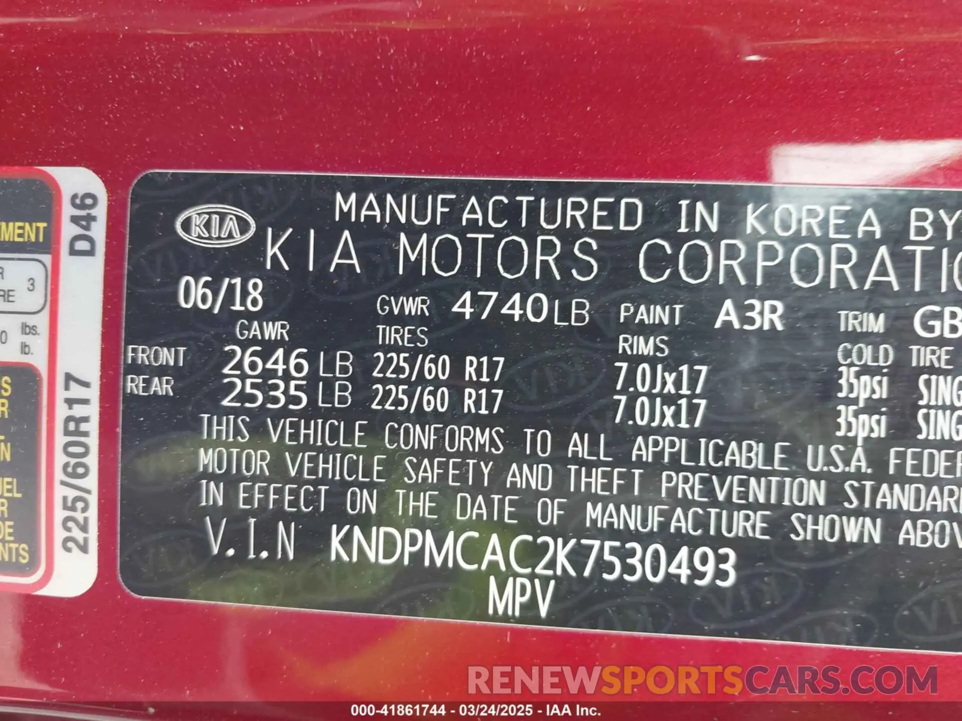9 fotografías del automóvil dañado KNDPMCAC2K7530493 KIA SPORTAGE 2019