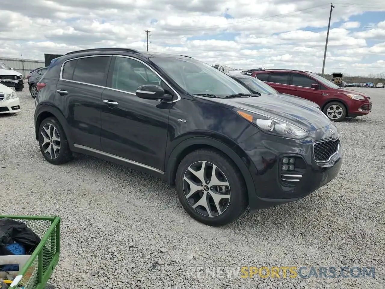4 fotografías del automóvil dañado KNDPRCA67K7580480 KIA SPORTAGE 2019