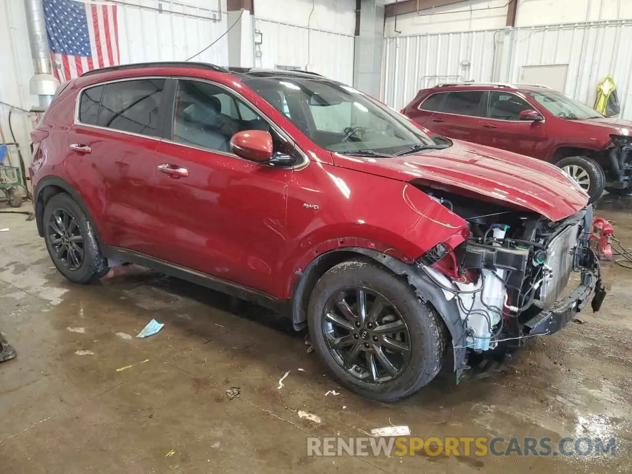 4 fotografías del automóvil dañado KNDP6CAC1L7697410 KIA SPORTAGE 2020
