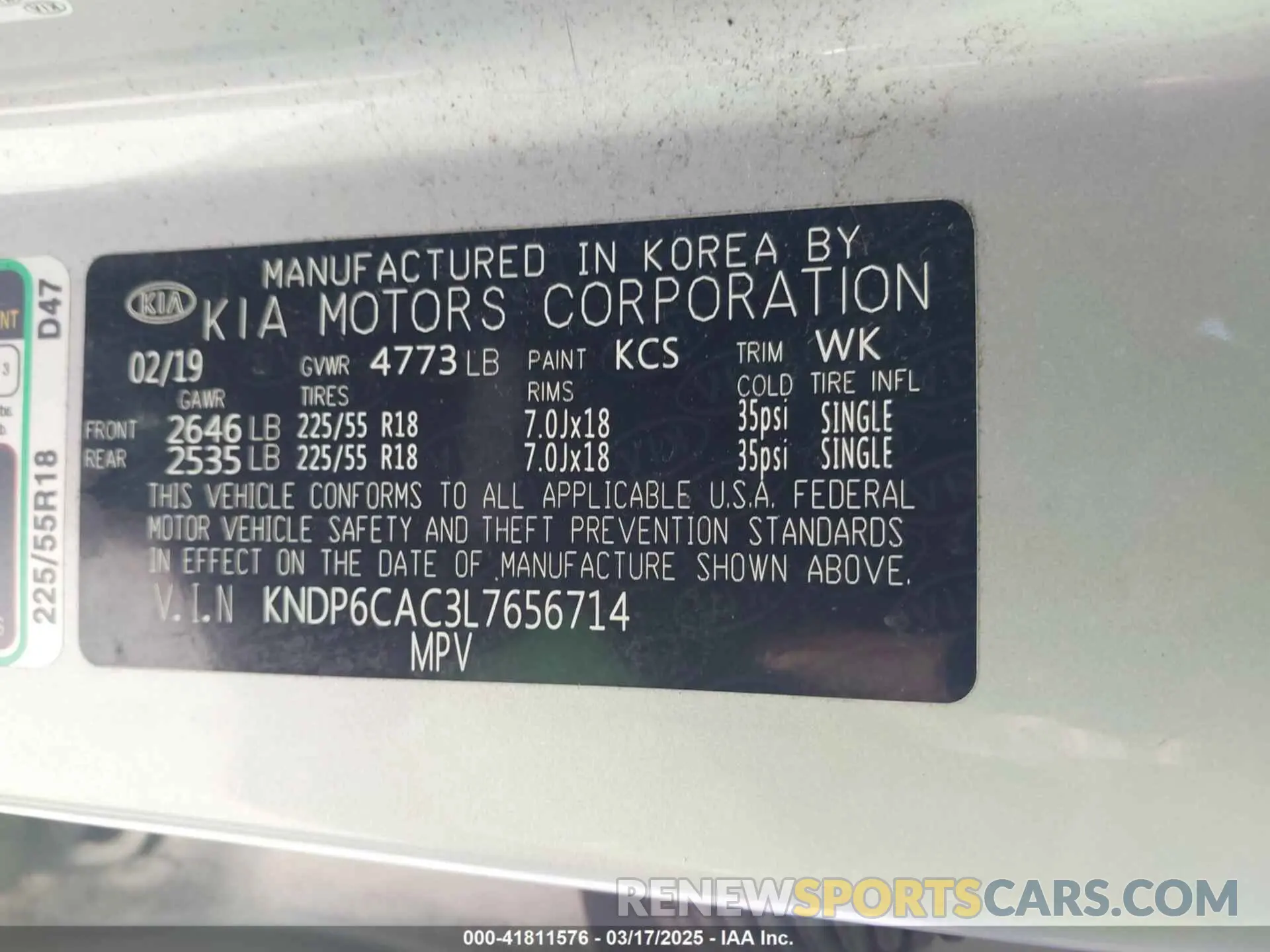 9 fotografías del automóvil dañado KNDP6CAC3L7656714 KIA SPORTAGE 2020