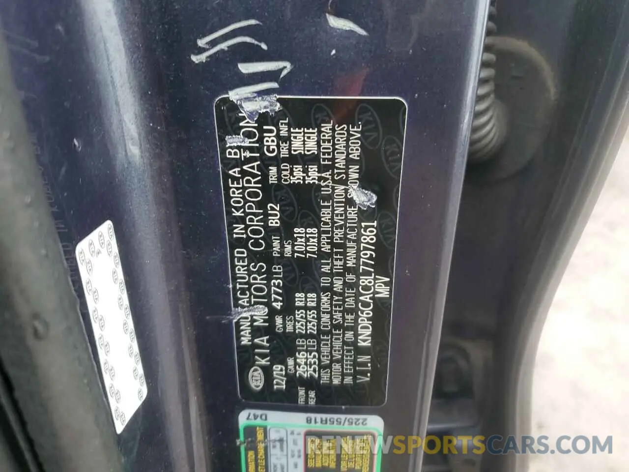 13 fotografías del automóvil dañado KNDP6CAC8L7797861 KIA SPORTAGE 2020