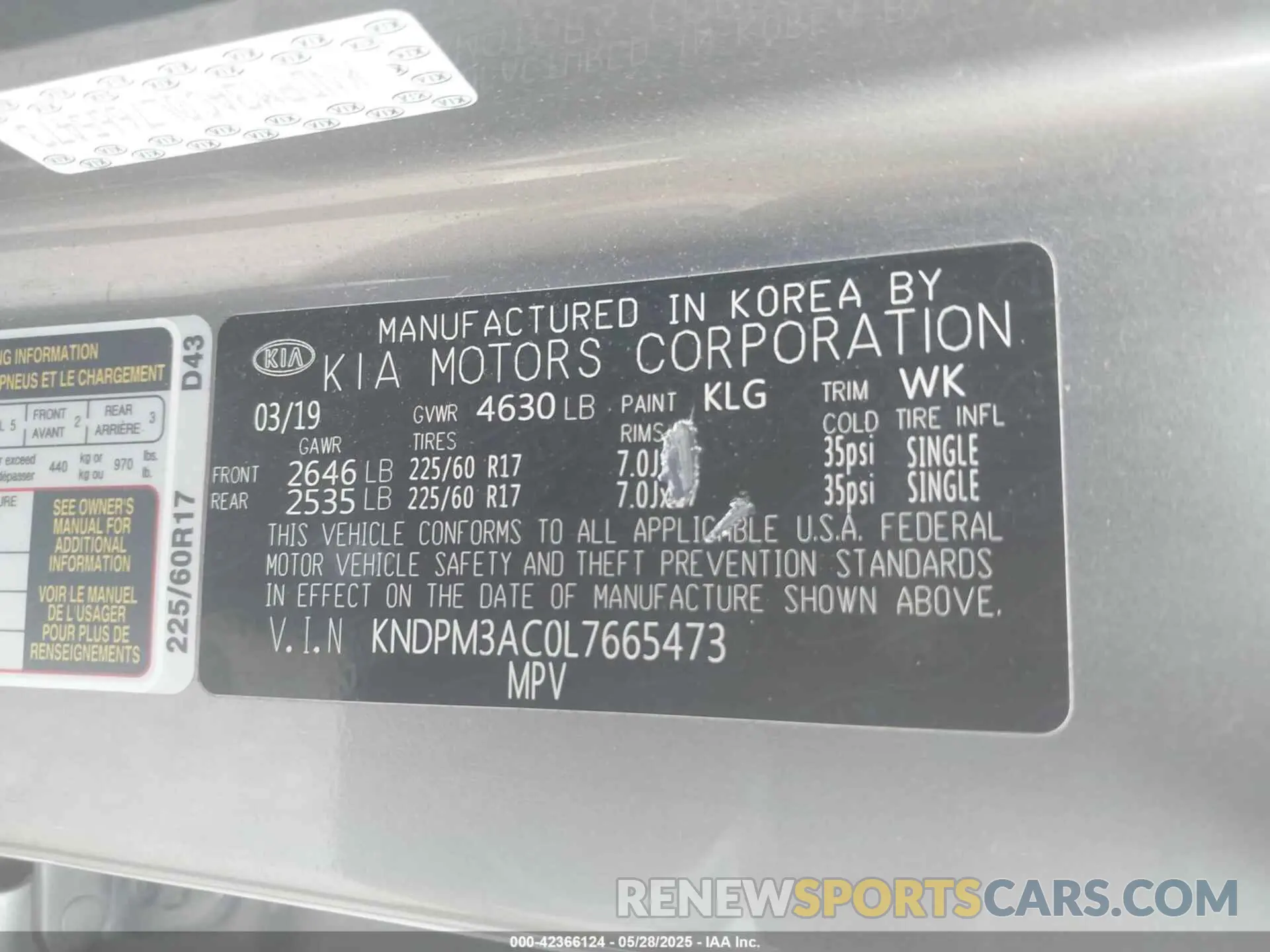 9 fotografías del automóvil dañado KNDPM3AC0L7665473 KIA SPORTAGE 2020