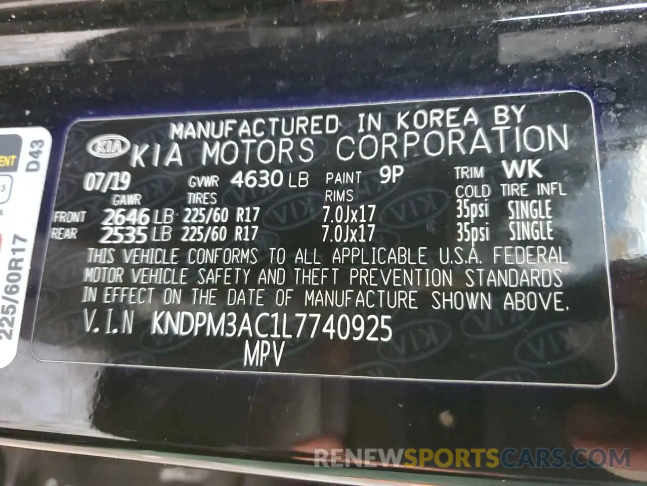 15 fotografías del automóvil dañado KNDPM3AC1L7740925 KIA SPORTAGE 2020