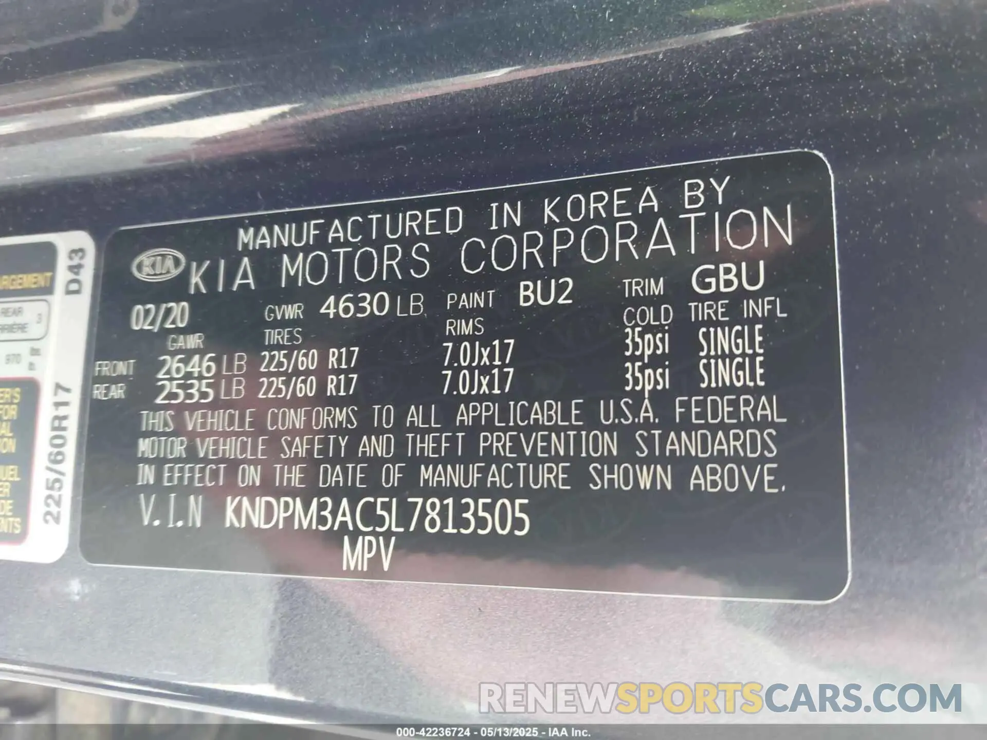 9 fotografías del automóvil dañado KNDPM3AC5L7813505 KIA SPORTAGE 2020
