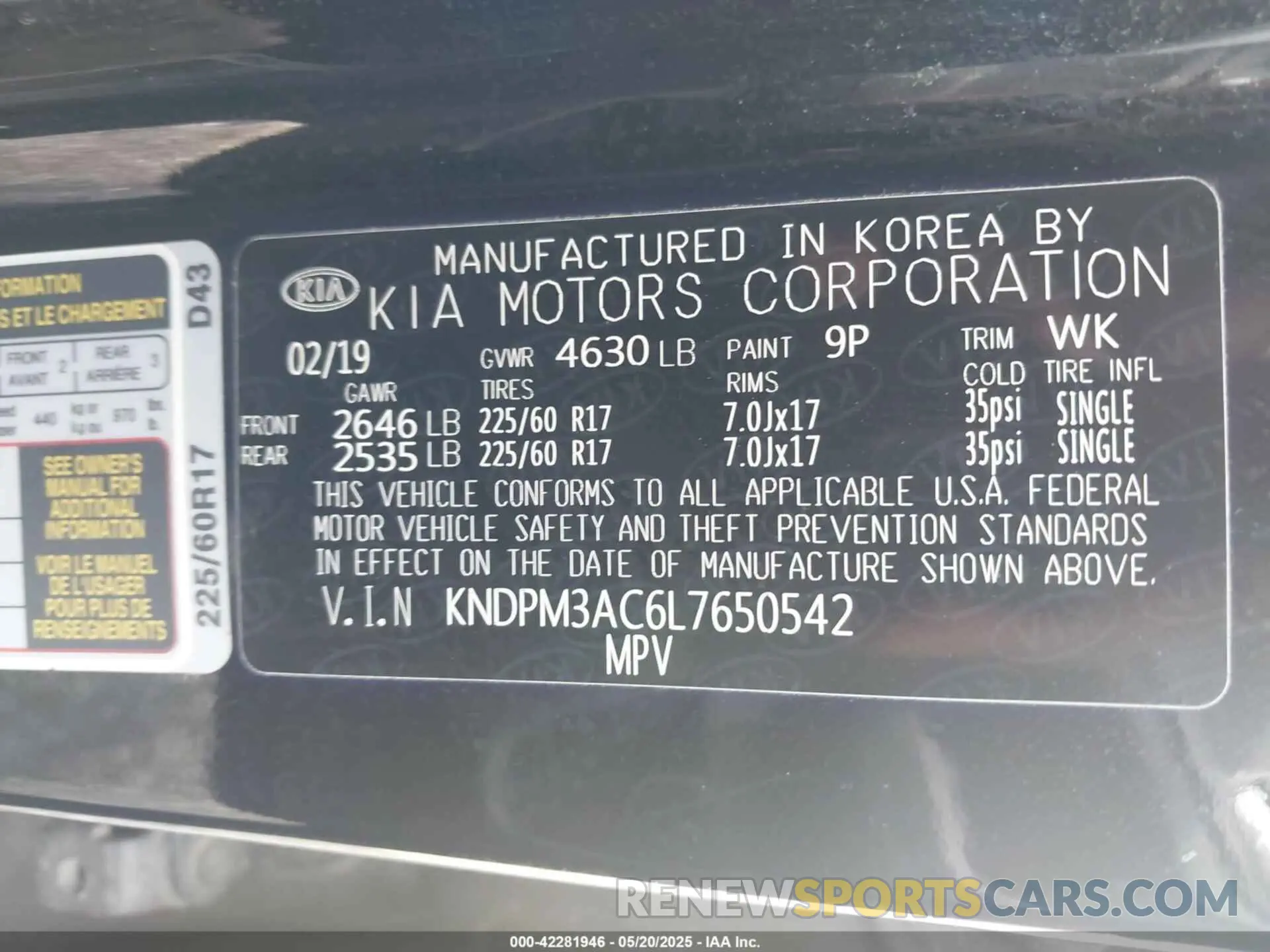 9 fotografías del automóvil dañado KNDPM3AC6L7650542 KIA SPORTAGE 2020