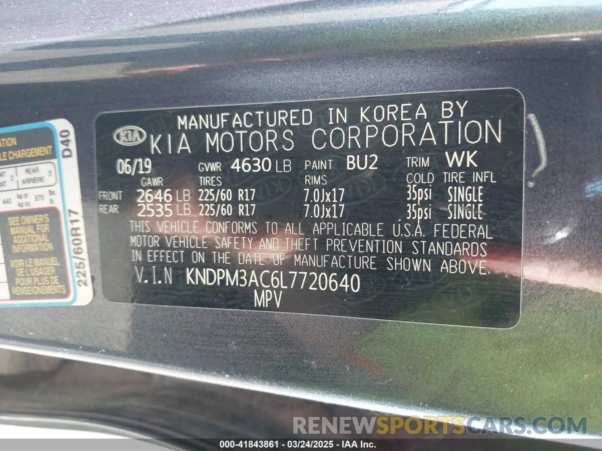 9 fotografías del automóvil dañado KNDPM3AC6L7720640 KIA SPORTAGE 2020