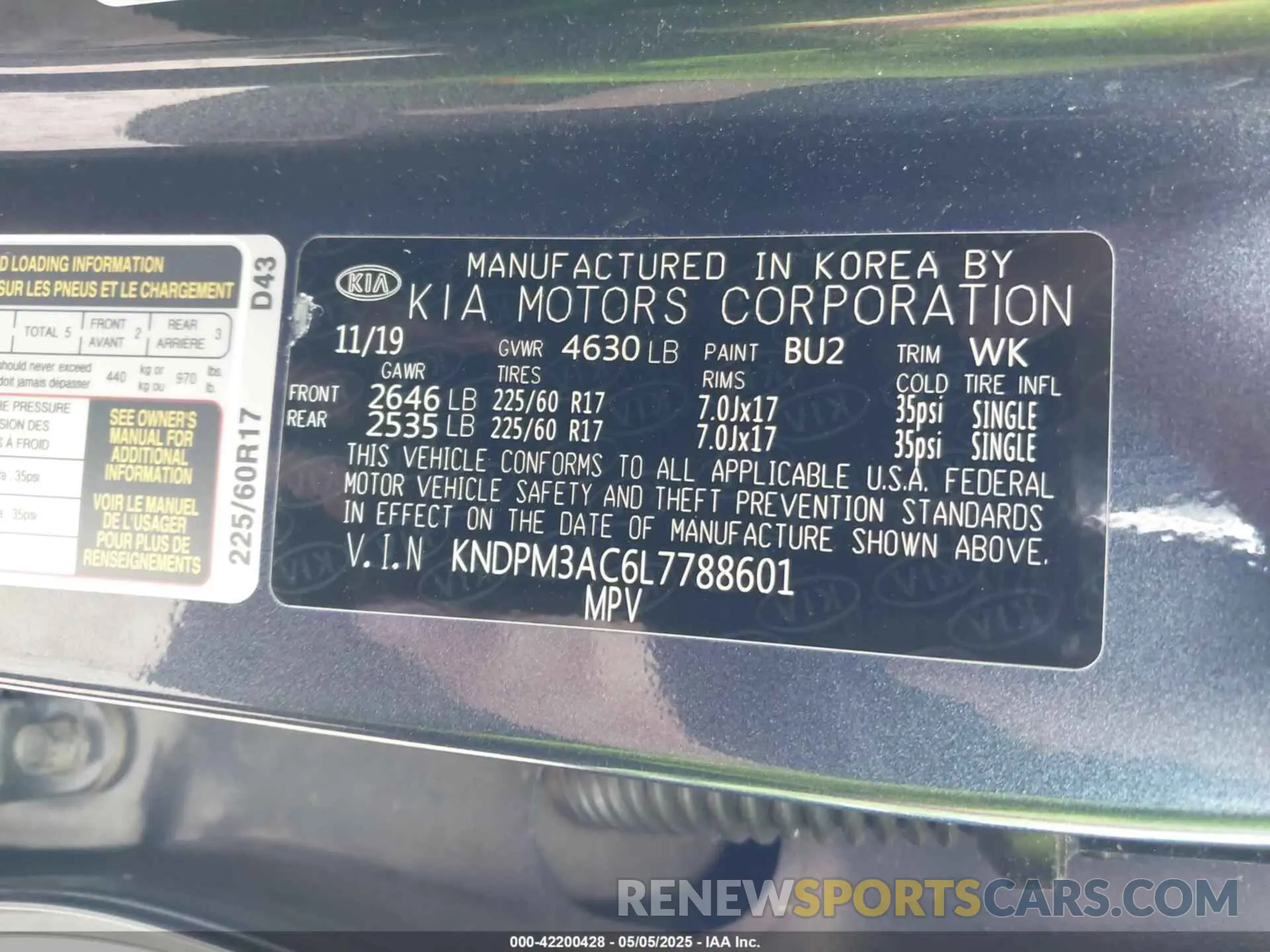 9 fotografías del automóvil dañado KNDPM3AC6L7788601 KIA SPORTAGE 2020