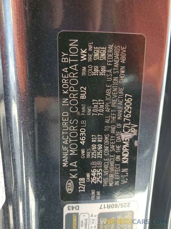 14 fotografías del automóvil dañado KNDPM3AC7L7629067 KIA SPORTAGE 2020