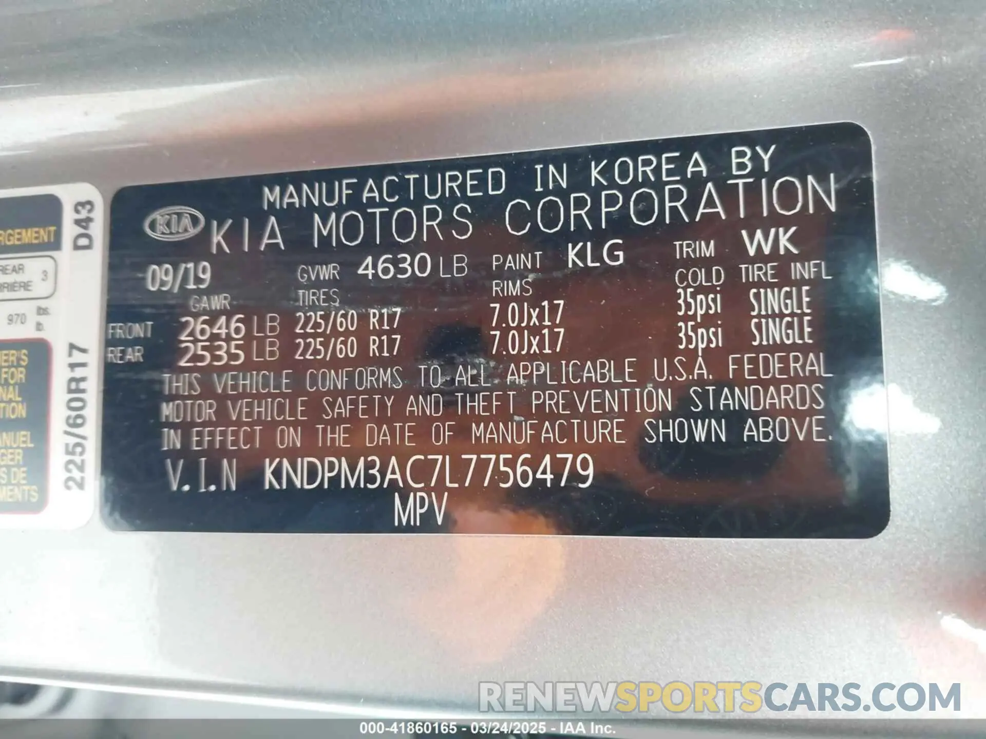9 fotografías del automóvil dañado KNDPM3AC7L7756479 KIA SPORTAGE 2020