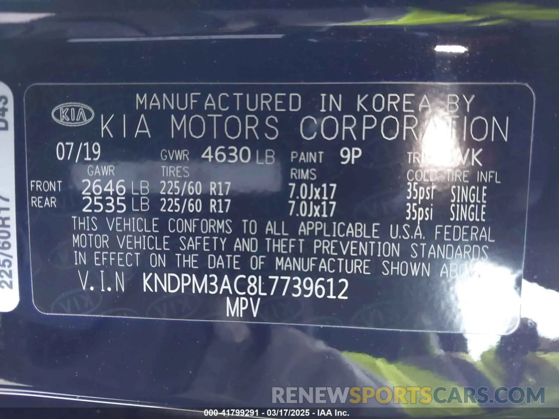 9 fotografías del automóvil dañado KNDPM3AC8L7739612 KIA SPORTAGE 2020