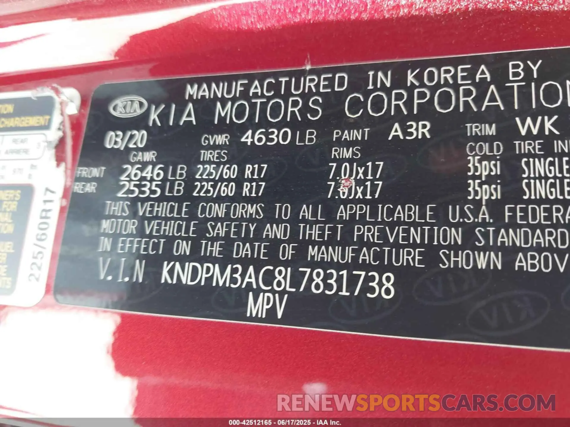 9 fotografías del automóvil dañado KNDPM3AC8L7831738 KIA SPORTAGE 2020