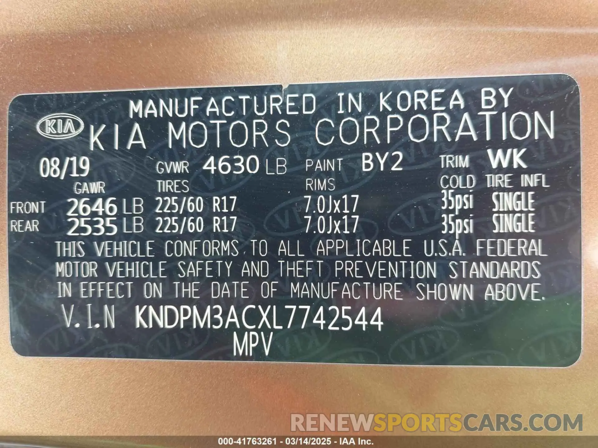 9 fotografías del automóvil dañado KNDPM3ACXL7742544 KIA SPORTAGE 2020