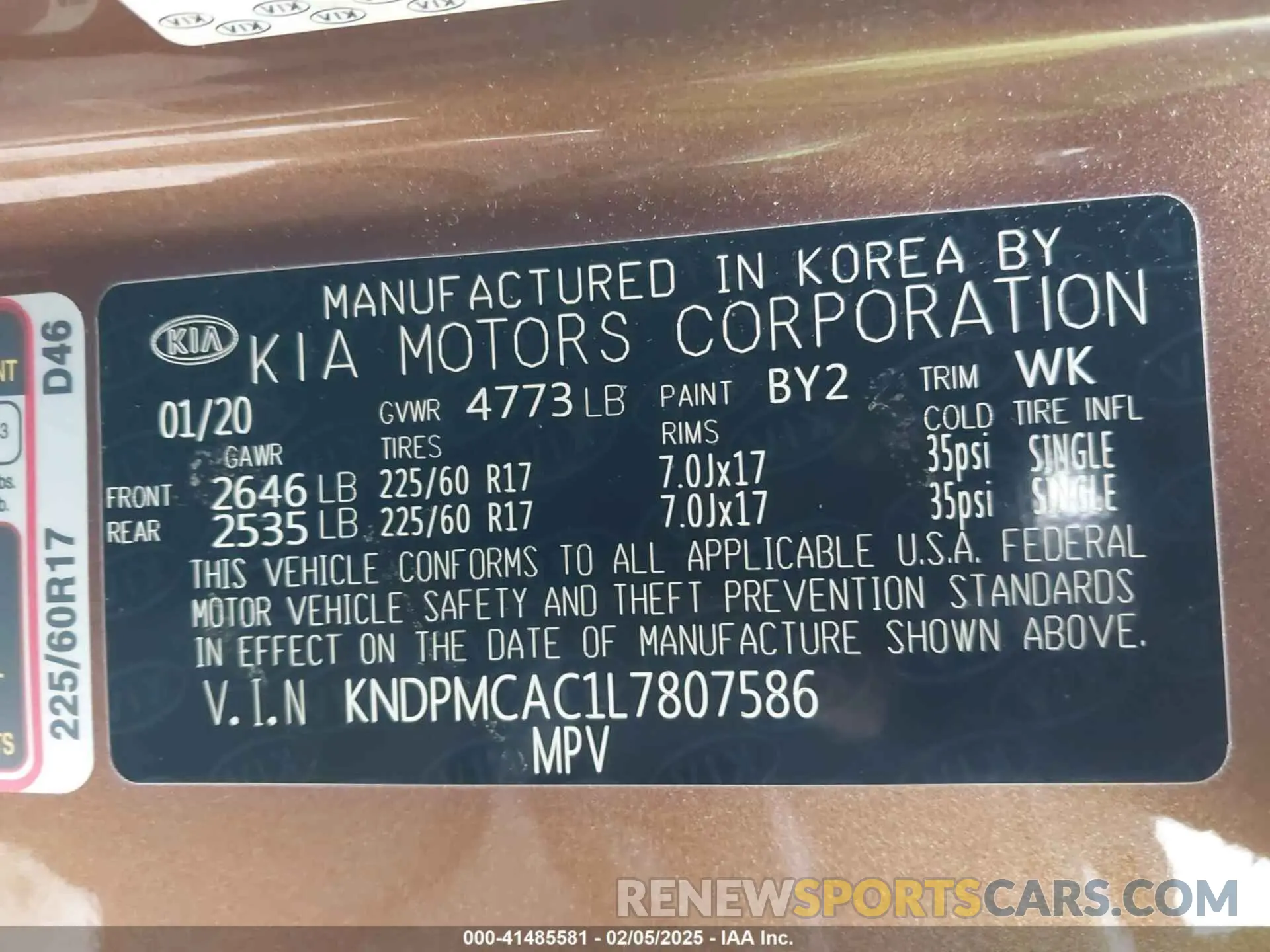 9 fotografías del automóvil dañado KNDPMCAC1L7807586 KIA SPORTAGE 2020
