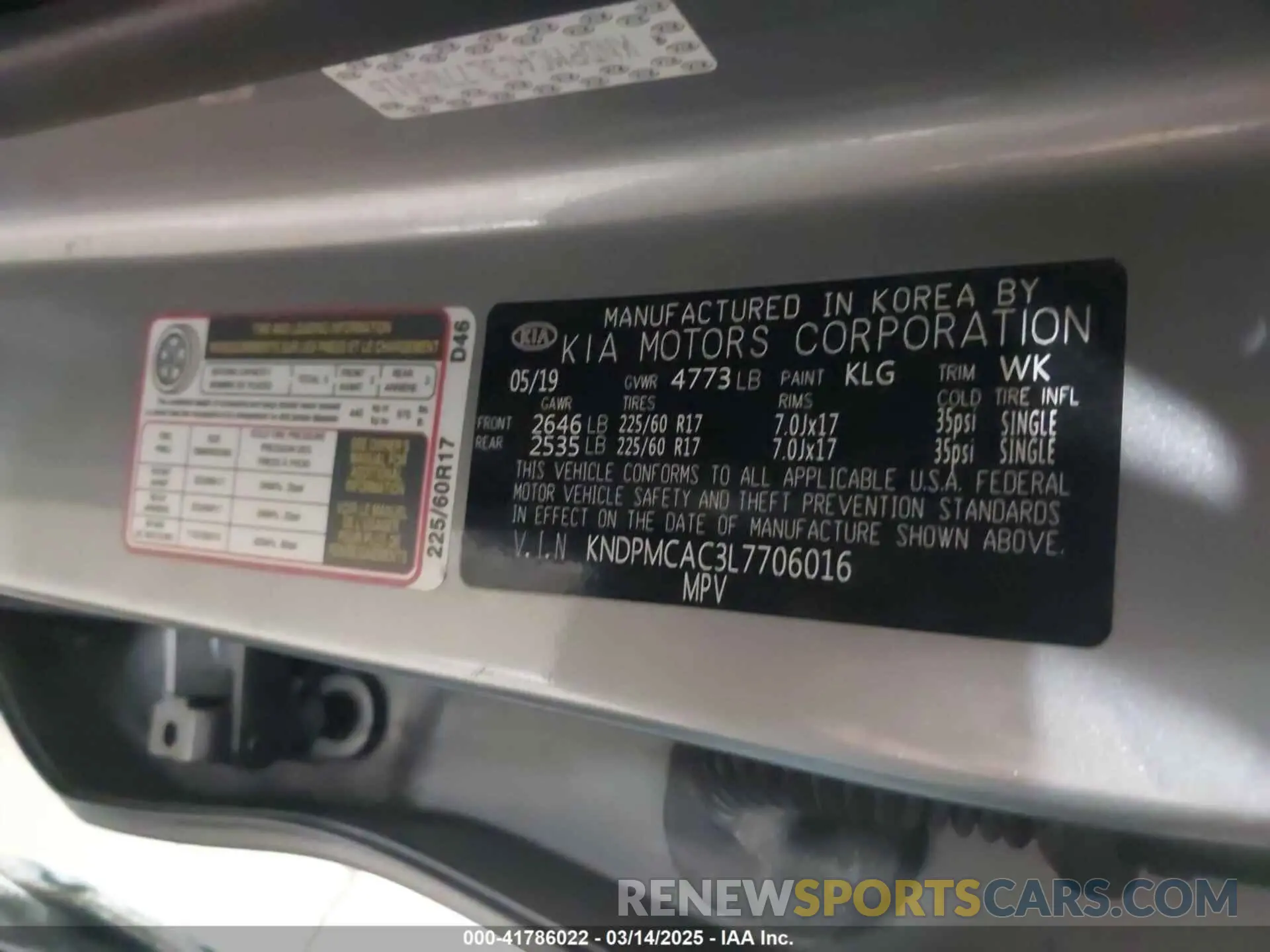 9 fotografías del automóvil dañado KNDPMCAC3L7706016 KIA SPORTAGE 2020