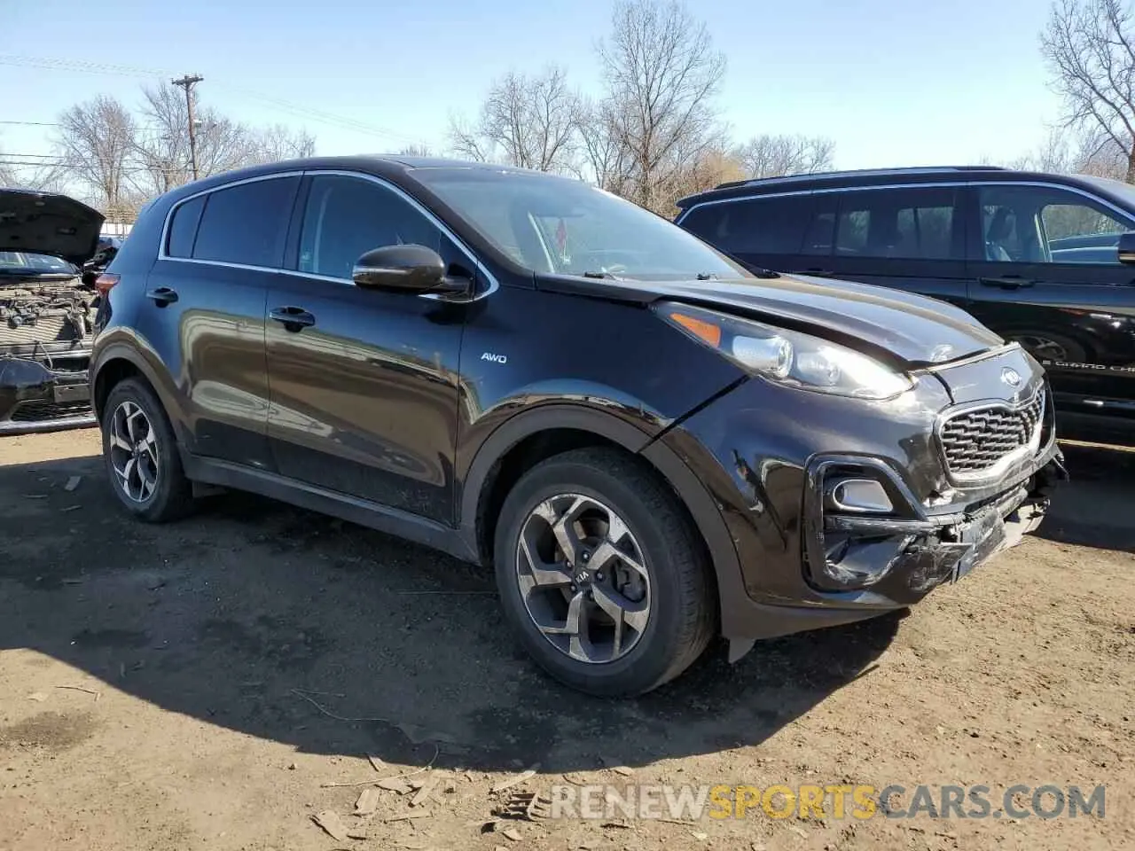 4 fotografías del automóvil dañado KNDPMCAC5L7671222 KIA SPORTAGE 2020