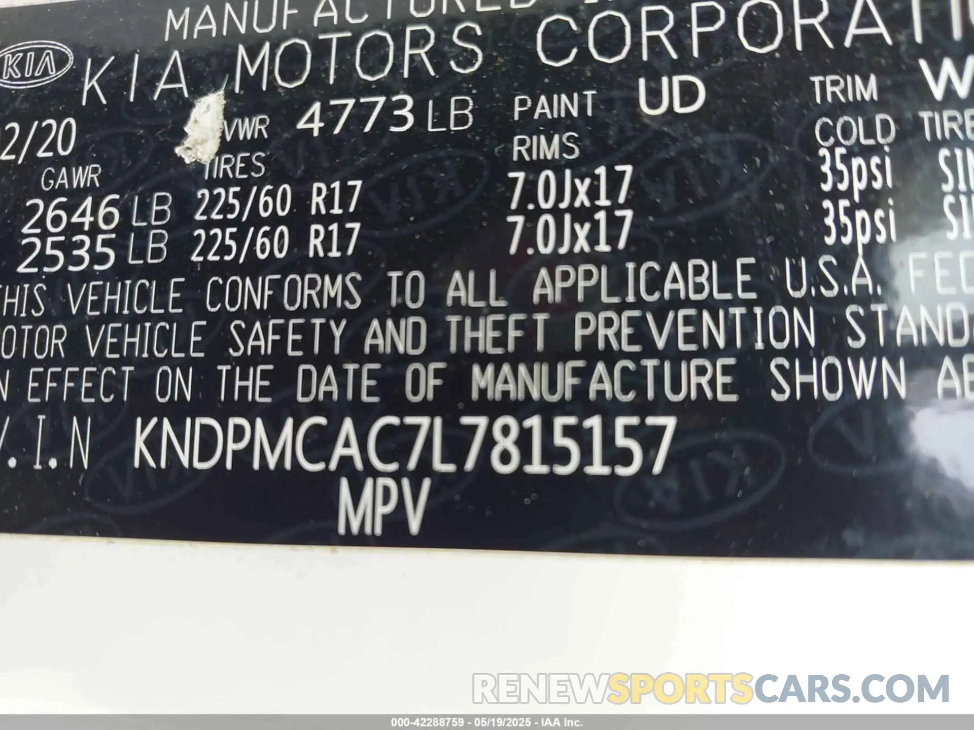 9 fotografías del automóvil dañado KNDPMCAC7L7815157 KIA SPORTAGE 2020