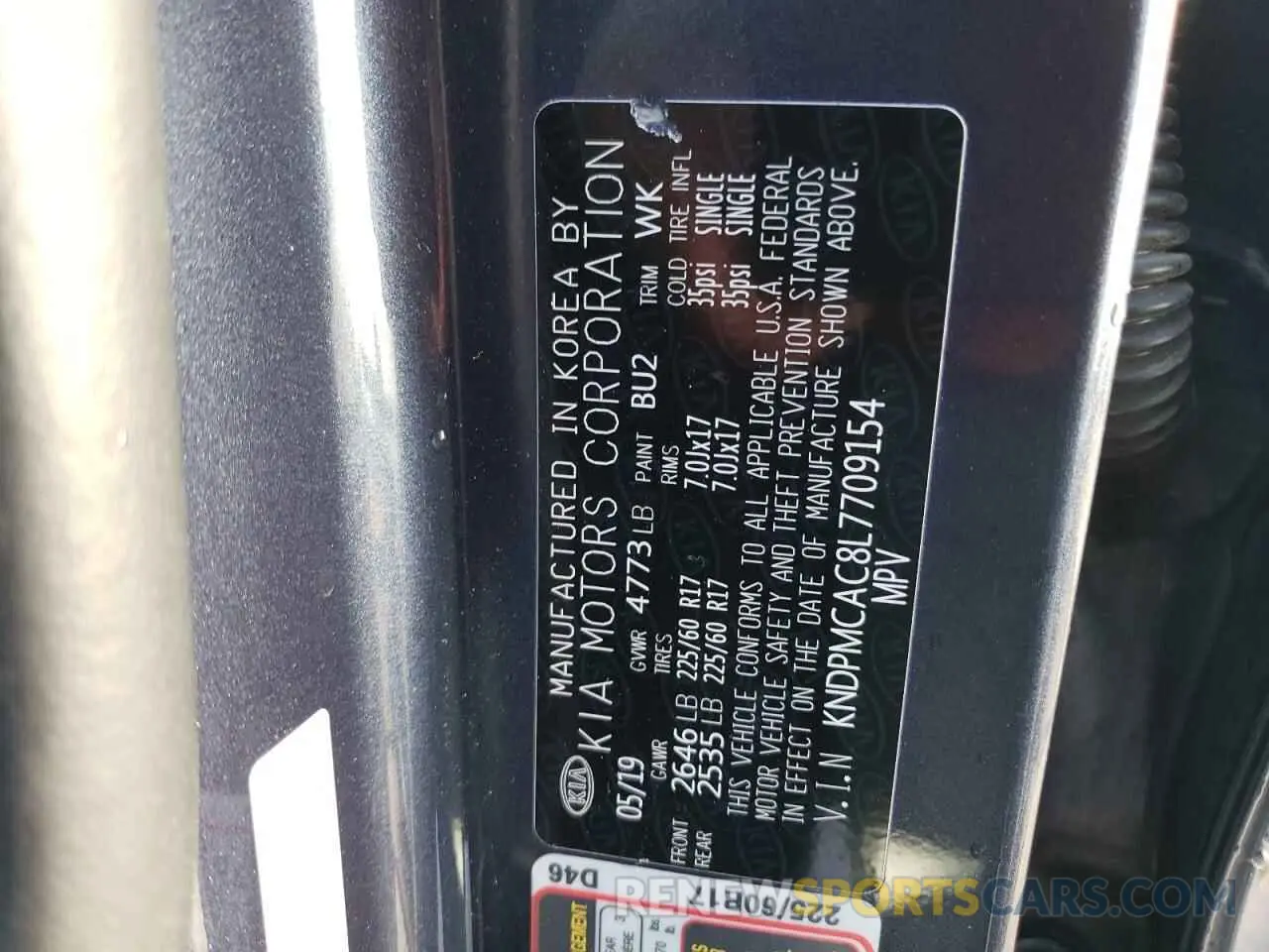 12 fotografías del automóvil dañado KNDPMCAC8L7709154 KIA SPORTAGE 2020