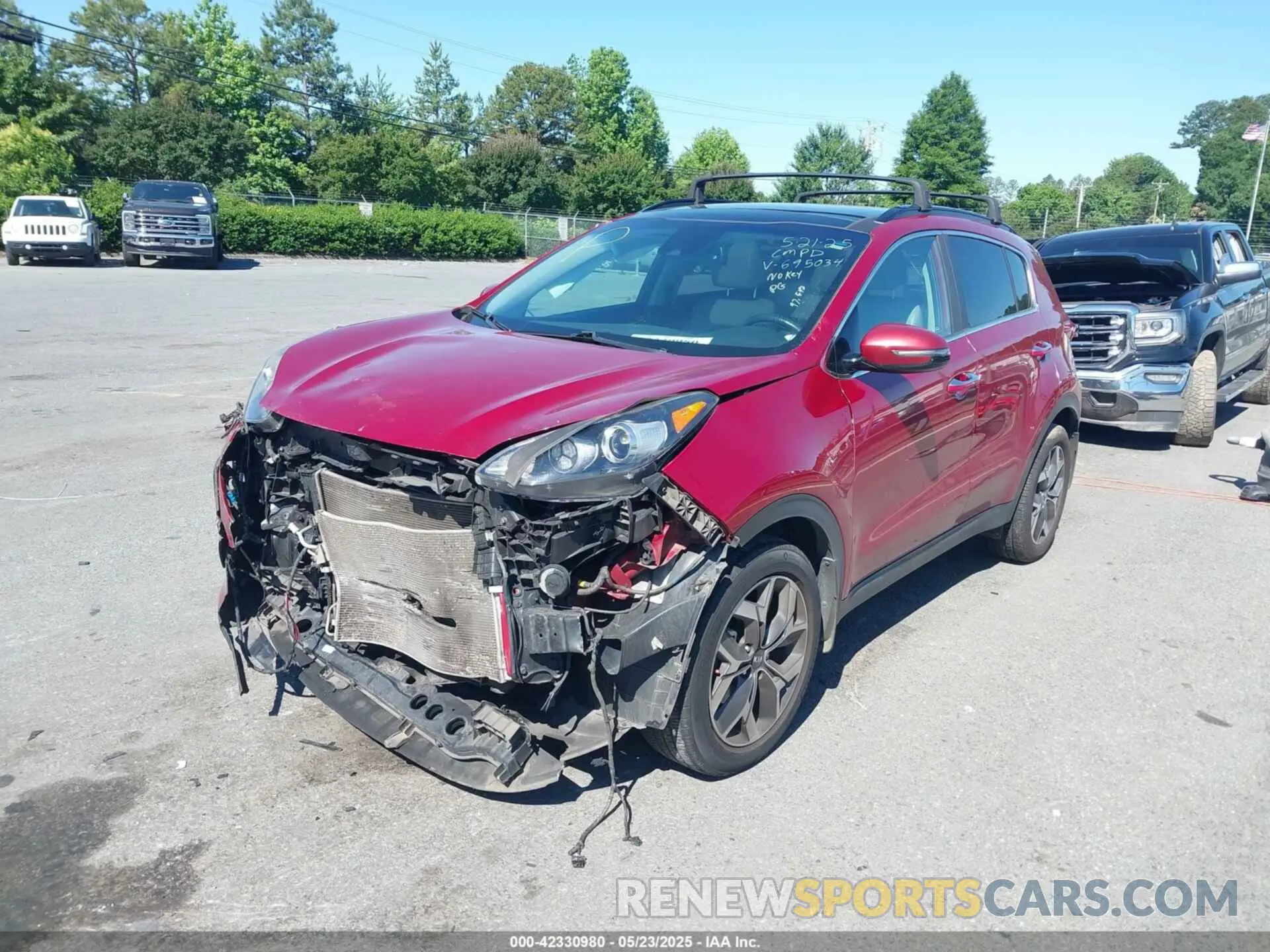 2 fotografías del automóvil dañado KNDPN3AC7L7695034 KIA SPORTAGE 2020