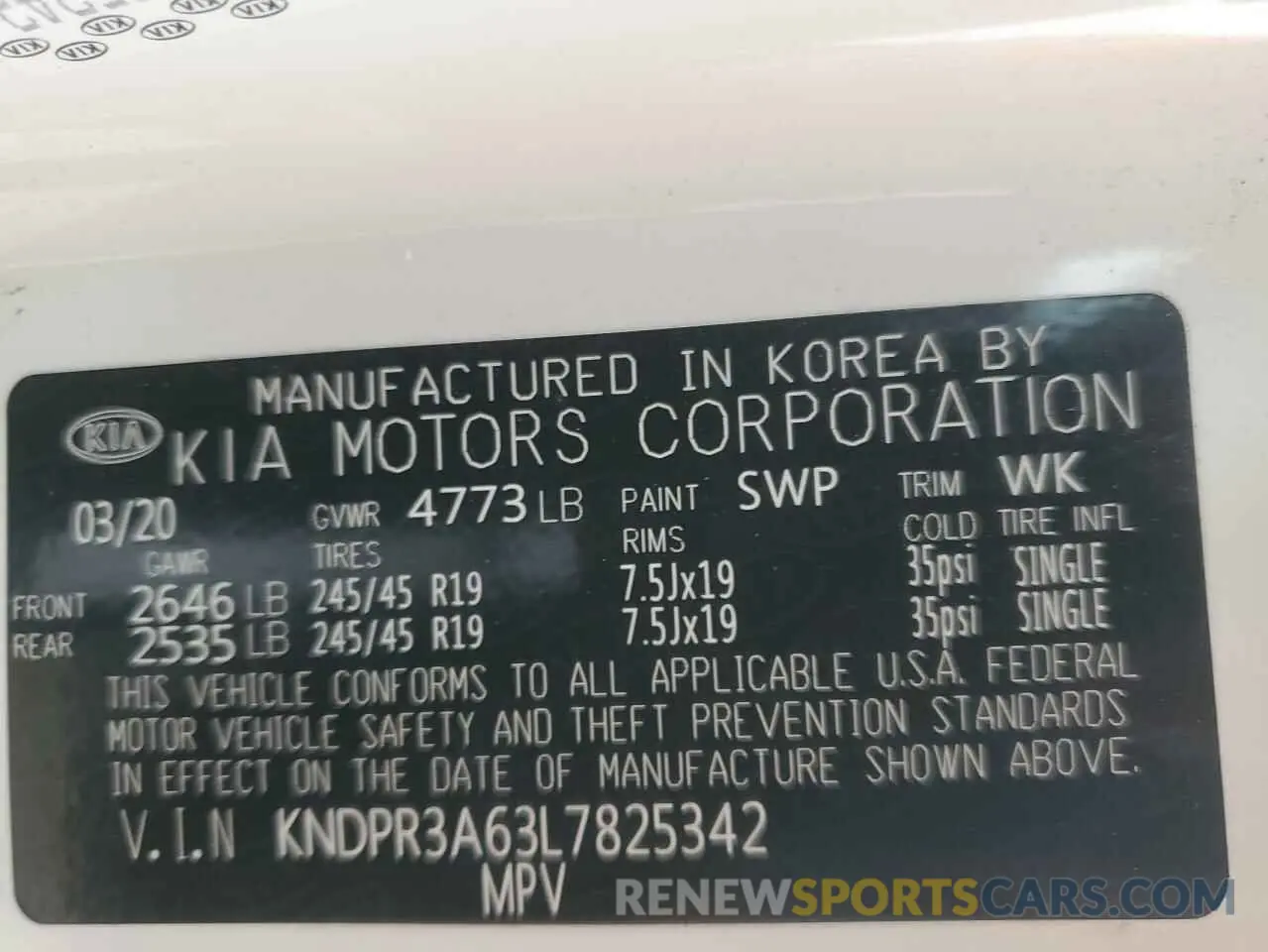 14 fotografías del automóvil dañado KNDPR3A63L7825342 KIA SPORTAGE 2020