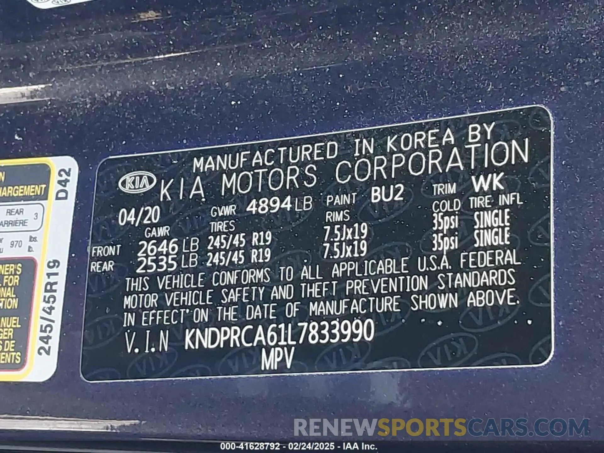 9 fotografías del automóvil dañado KNDPRCA61L7833990 KIA SPORTAGE 2020