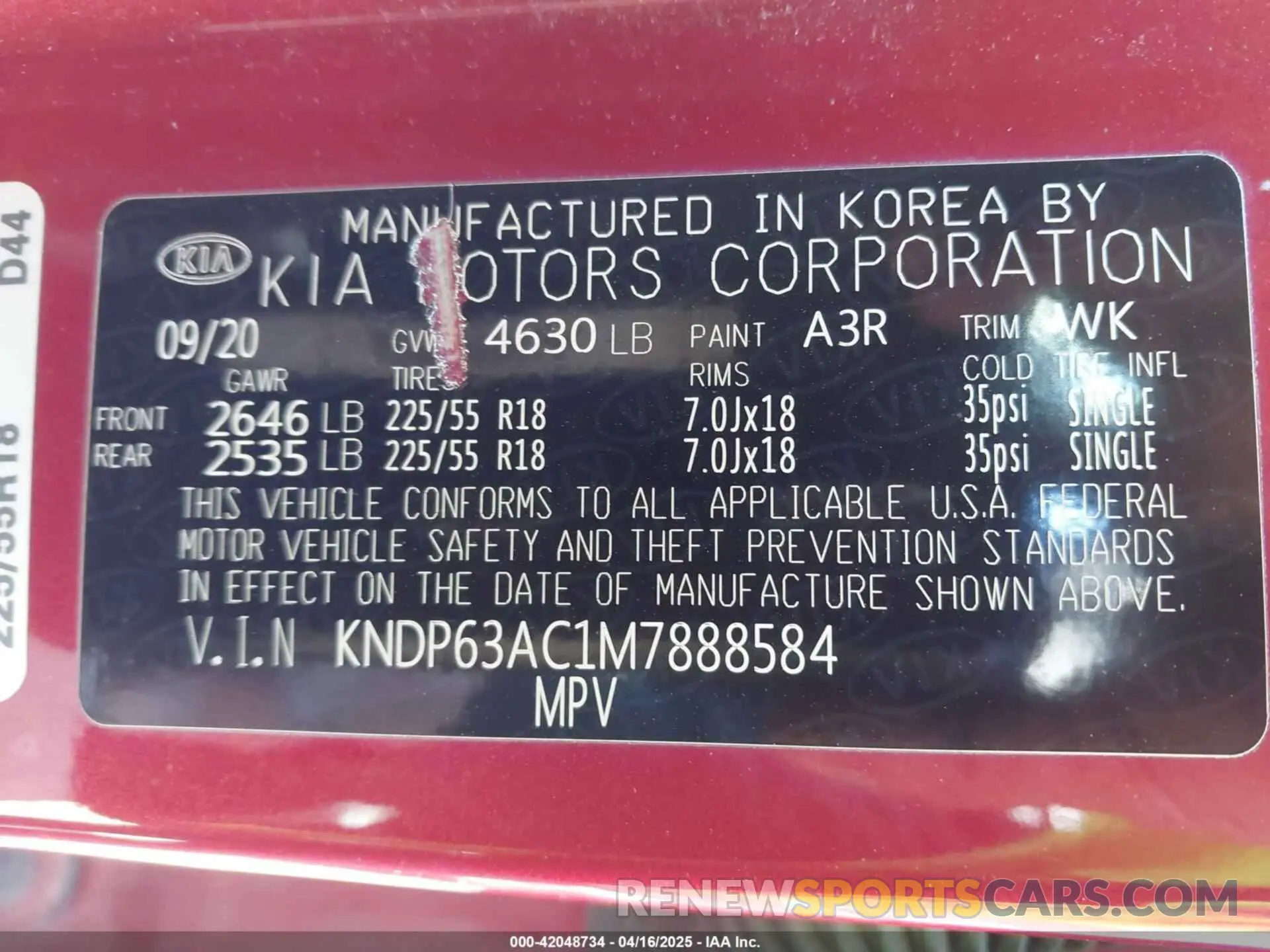 9 fotografías del automóvil dañado KNDP63AC1M7888584 KIA SPORTAGE 2021
