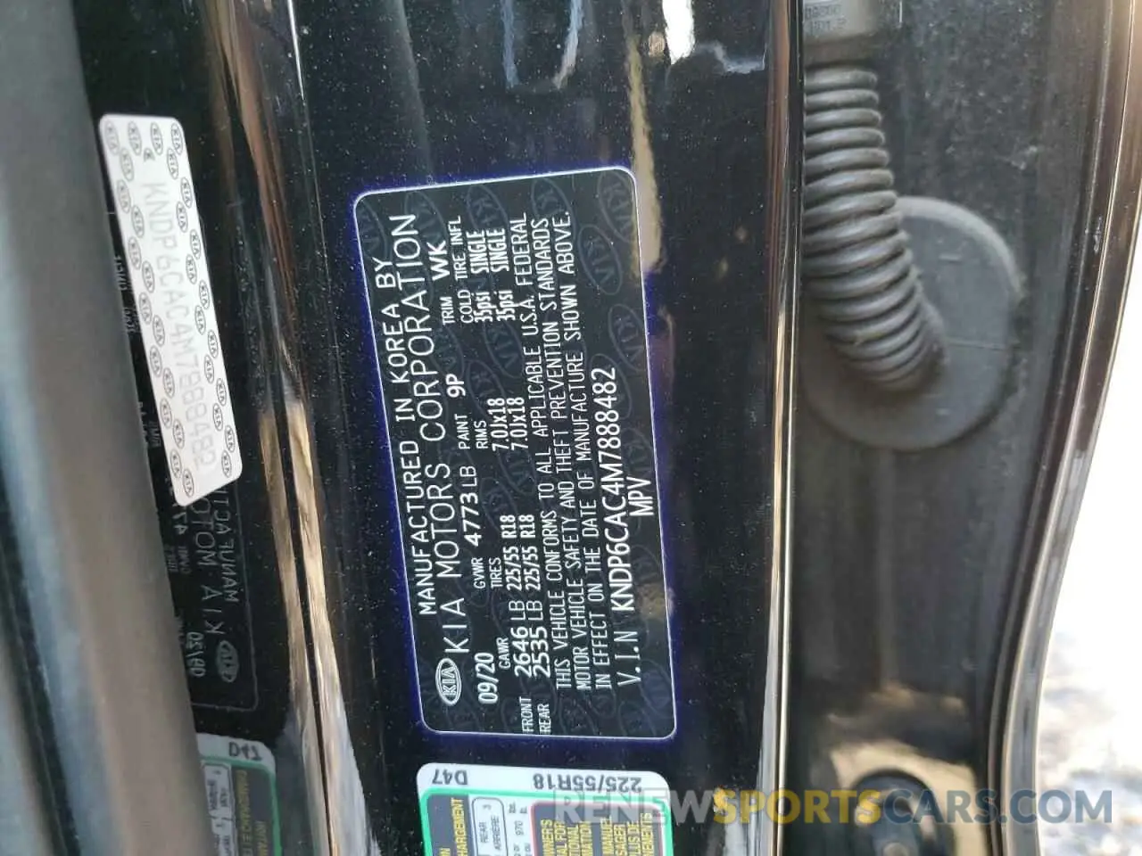 12 fotografías del automóvil dañado KNDP6CAC4M7888482 KIA SPORTAGE 2021