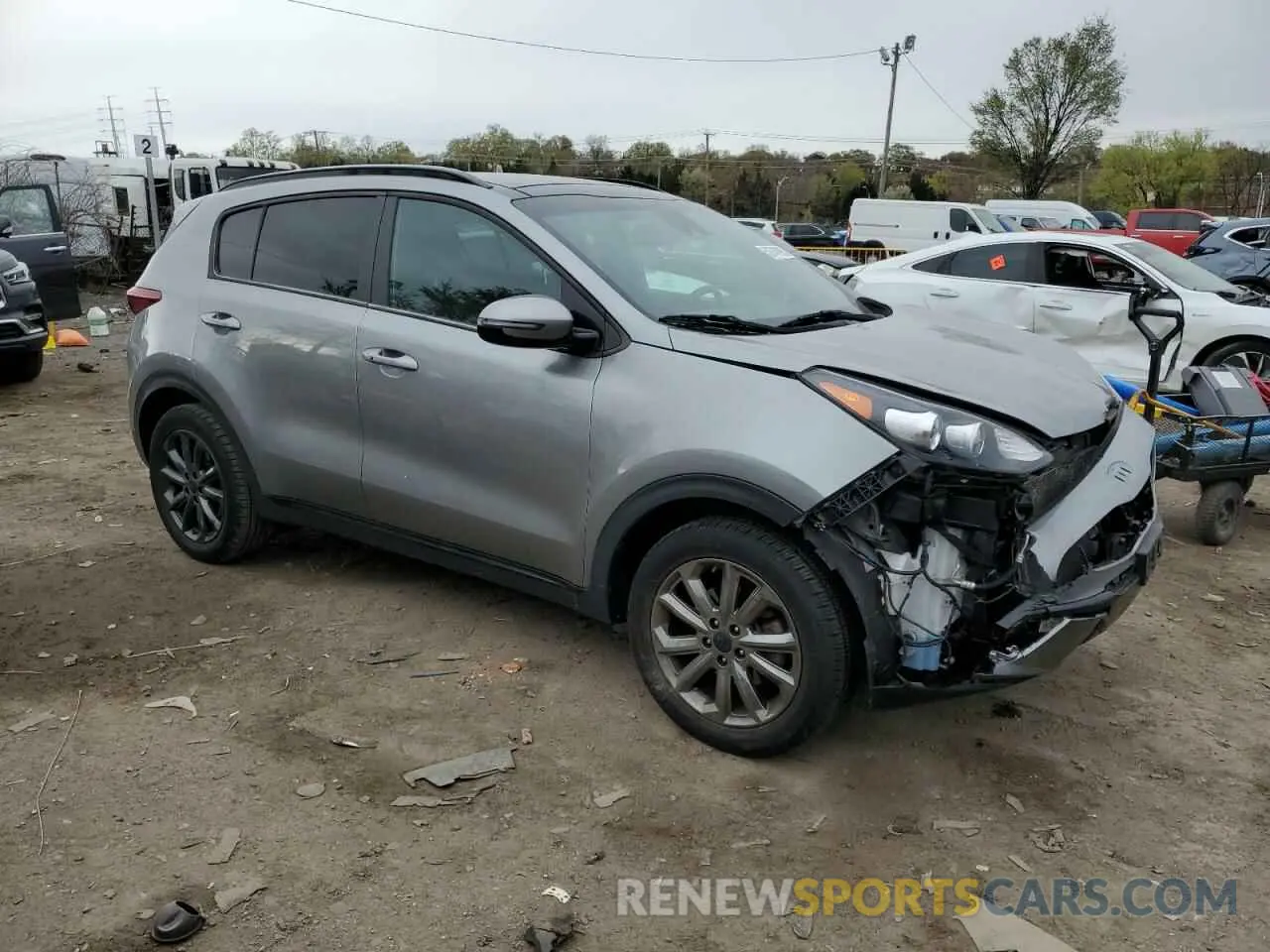 4 fotografías del automóvil dañado KNDP6CAC5M7897370 KIA SPORTAGE 2021