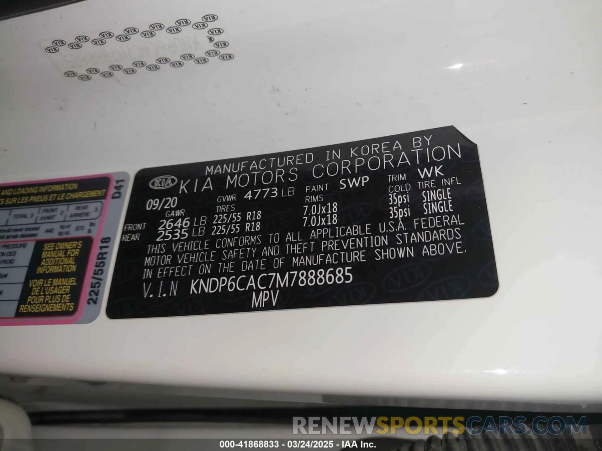 9 fotografías del automóvil dañado KNDP6CAC7M7888685 KIA SPORTAGE 2021