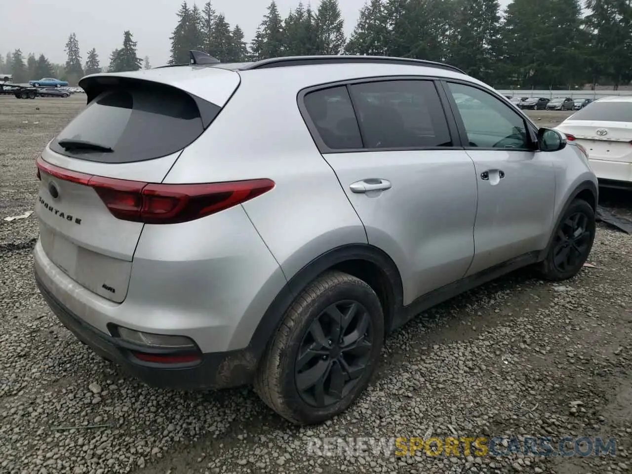 3 fotografías del automóvil dañado KNDP6CACXM7868298 KIA SPORTAGE 2021