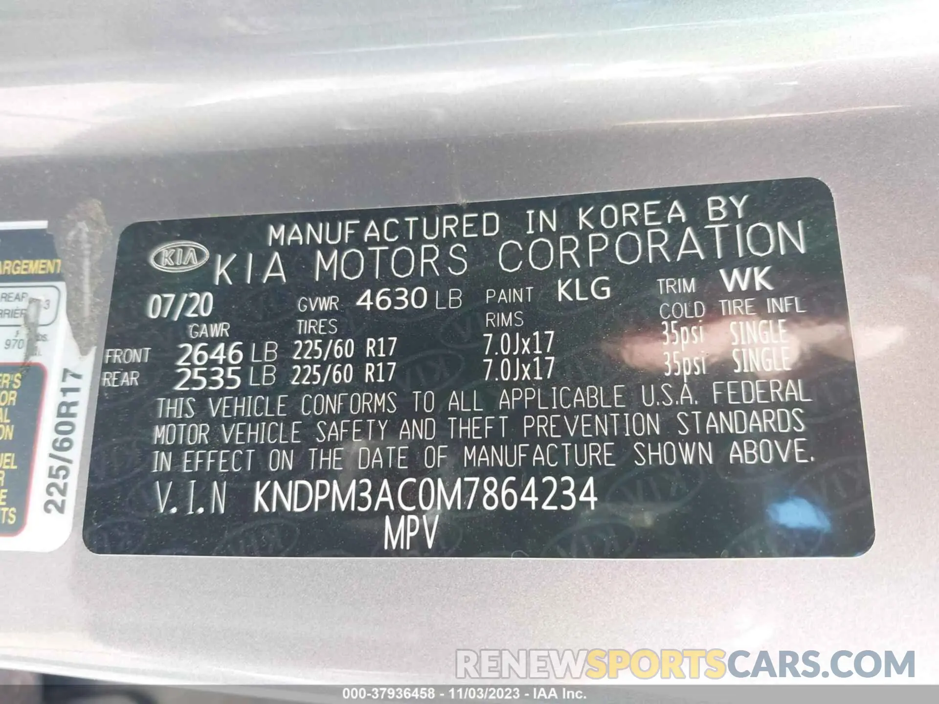 9 fotografías del automóvil dañado KNDPM3AC0M7864234 KIA SPORTAGE 2021