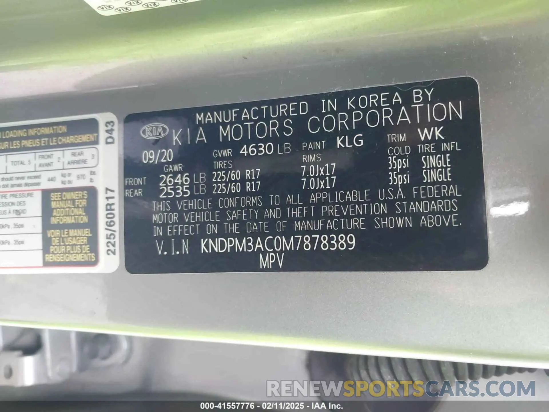 9 fotografías del automóvil dañado KNDPM3AC0M7878389 KIA SPORTAGE 2021