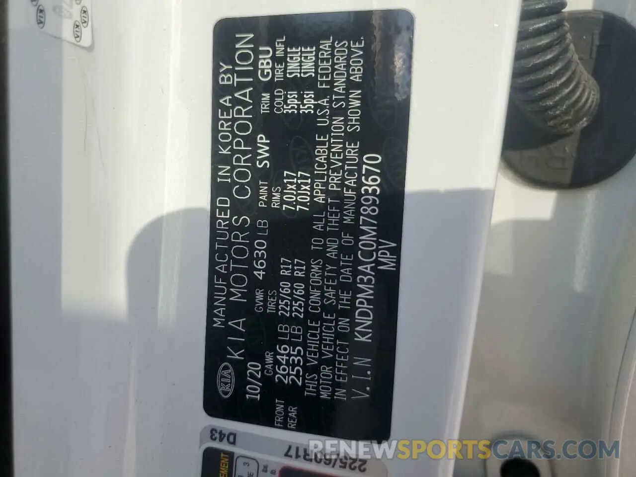 14 fotografías del automóvil dañado KNDPM3AC0M7893670 KIA SPORTAGE 2021