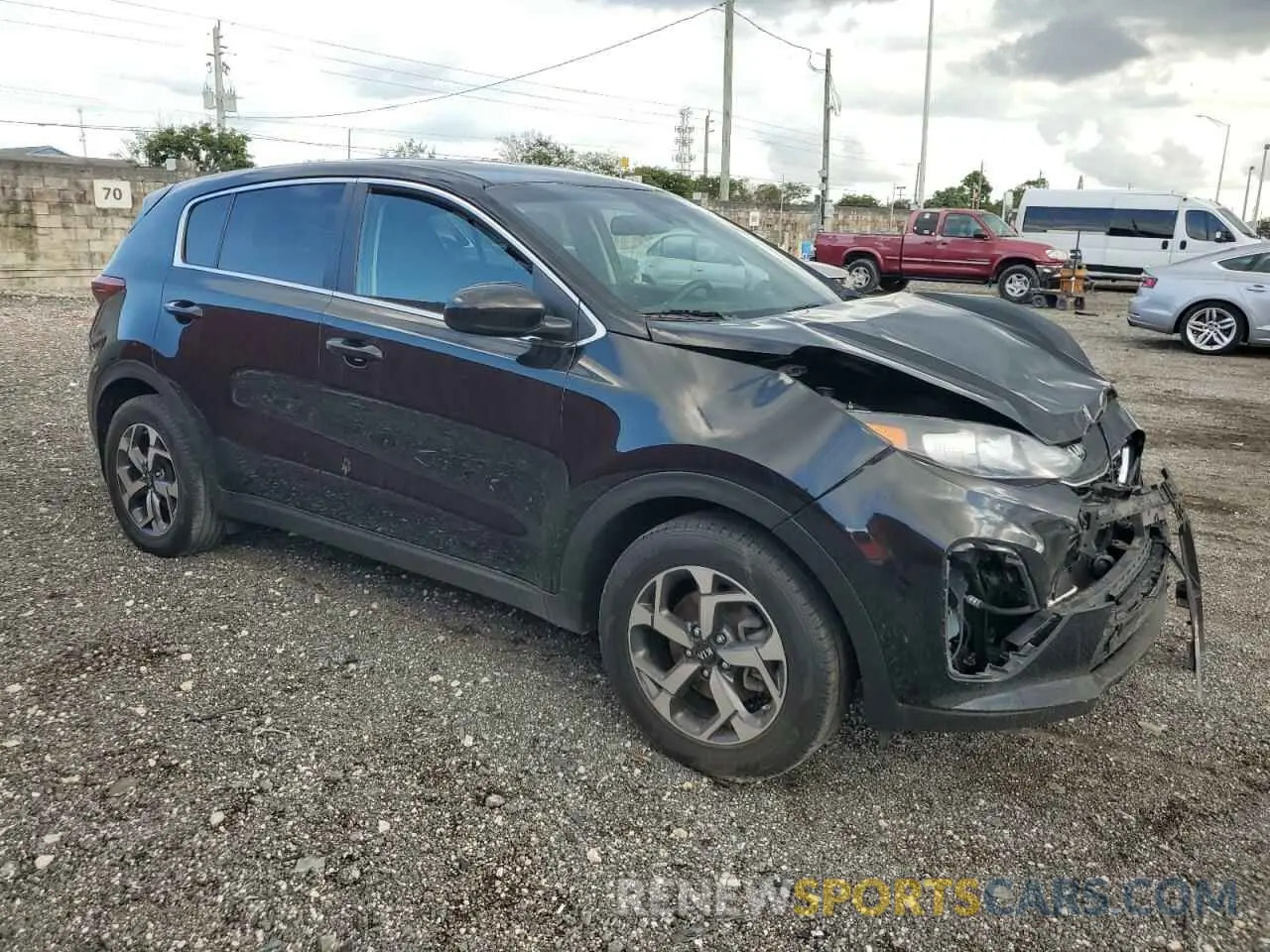 4 fotografías del automóvil dañado KNDPM3AC2M7874313 KIA SPORTAGE 2021