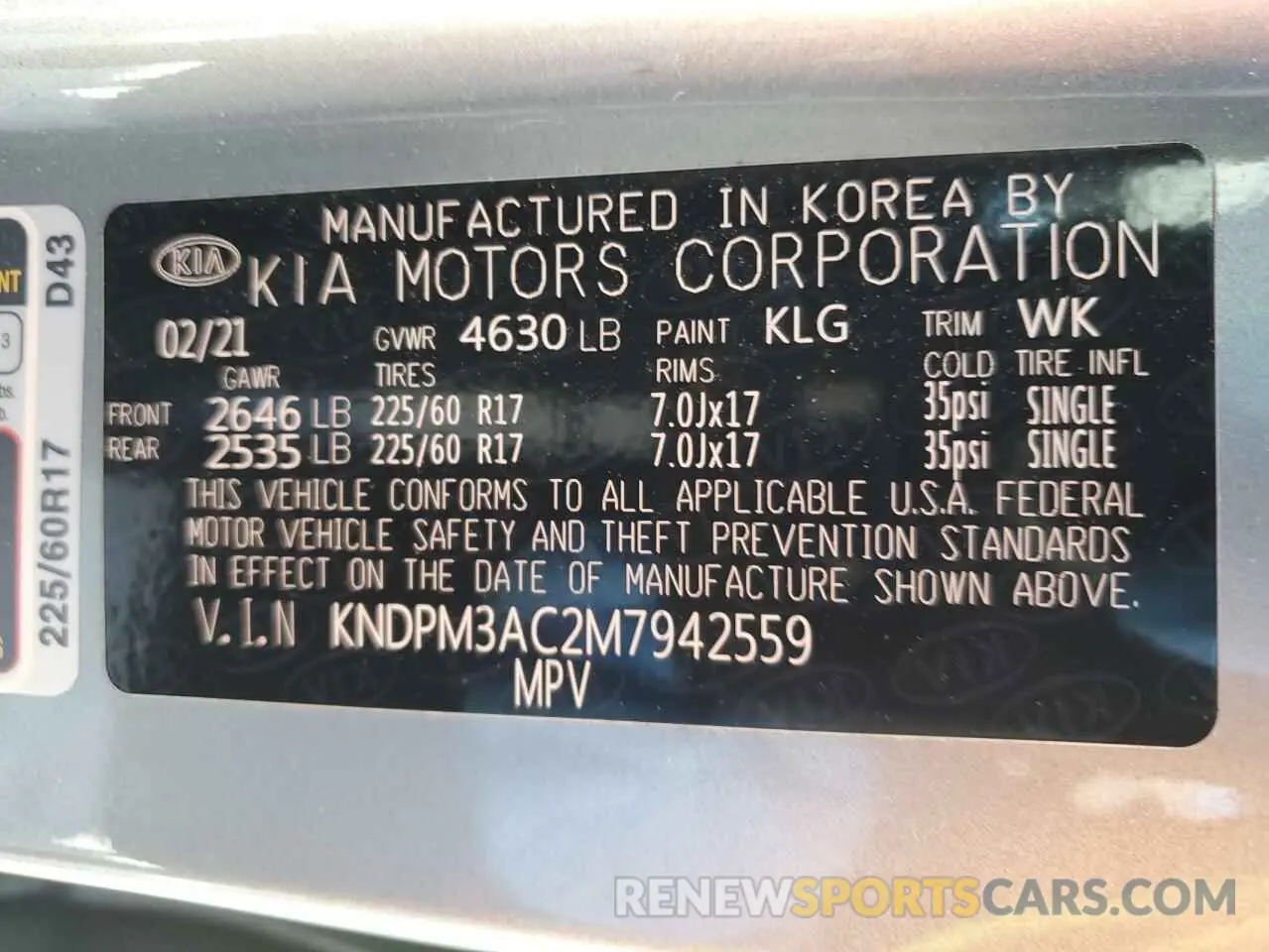13 fotografías del automóvil dañado KNDPM3AC2M7942559 KIA SPORTAGE 2021