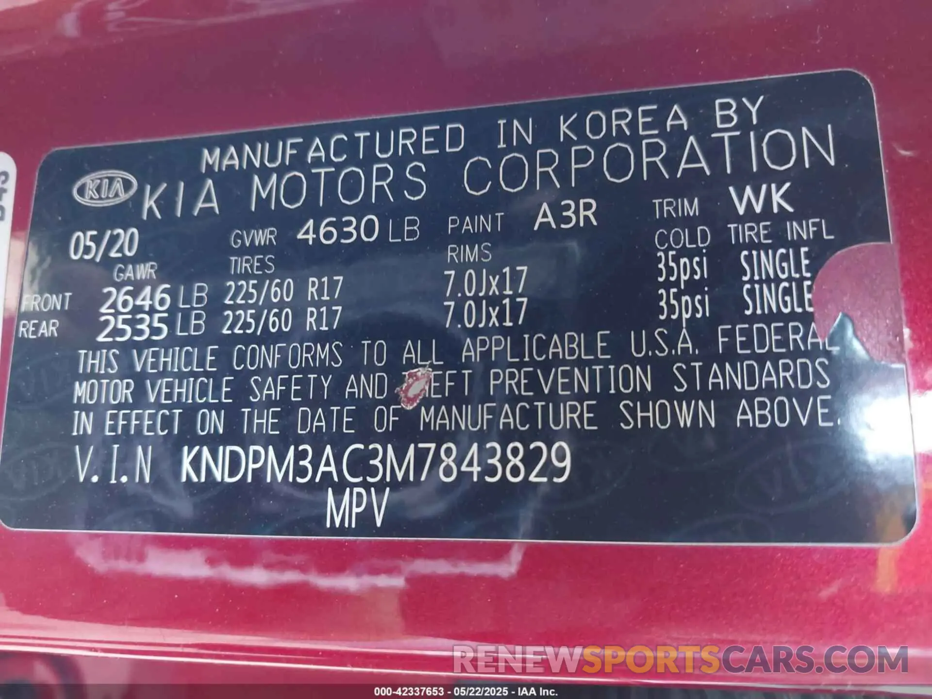 9 fotografías del automóvil dañado KNDPM3AC3M7843829 KIA SPORTAGE 2021