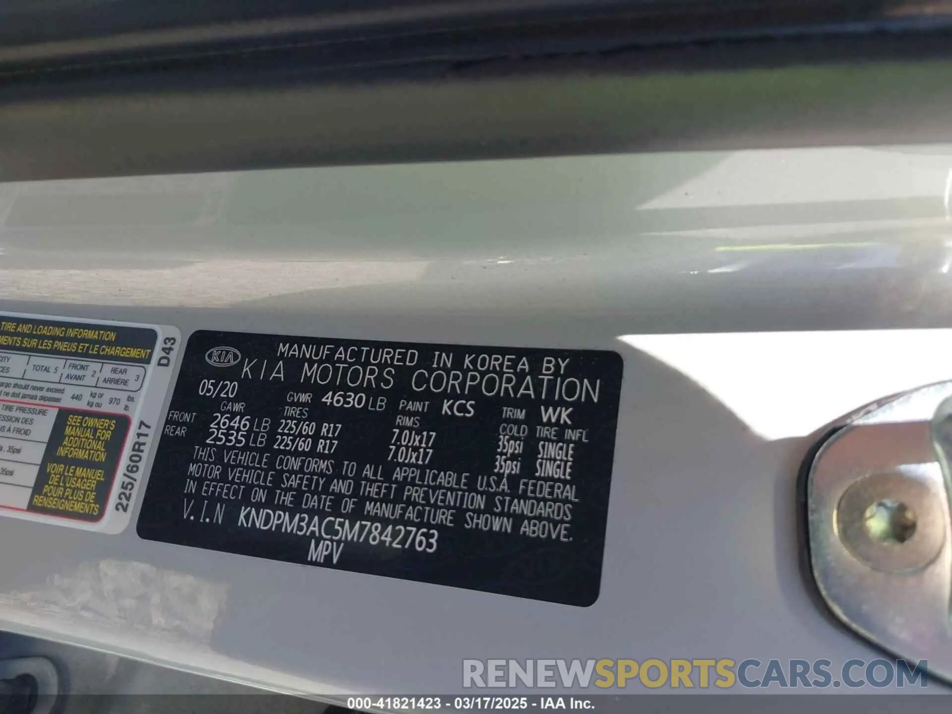 9 fotografías del automóvil dañado KNDPM3AC5M7842763 KIA SPORTAGE 2021