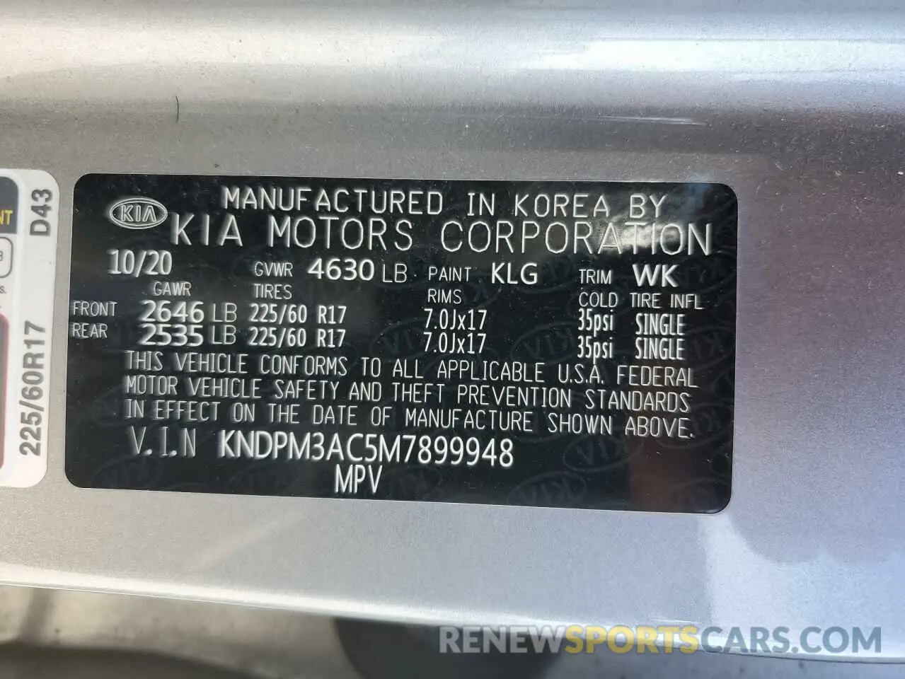 13 fotografías del automóvil dañado KNDPM3AC5M7899948 KIA SPORTAGE 2021