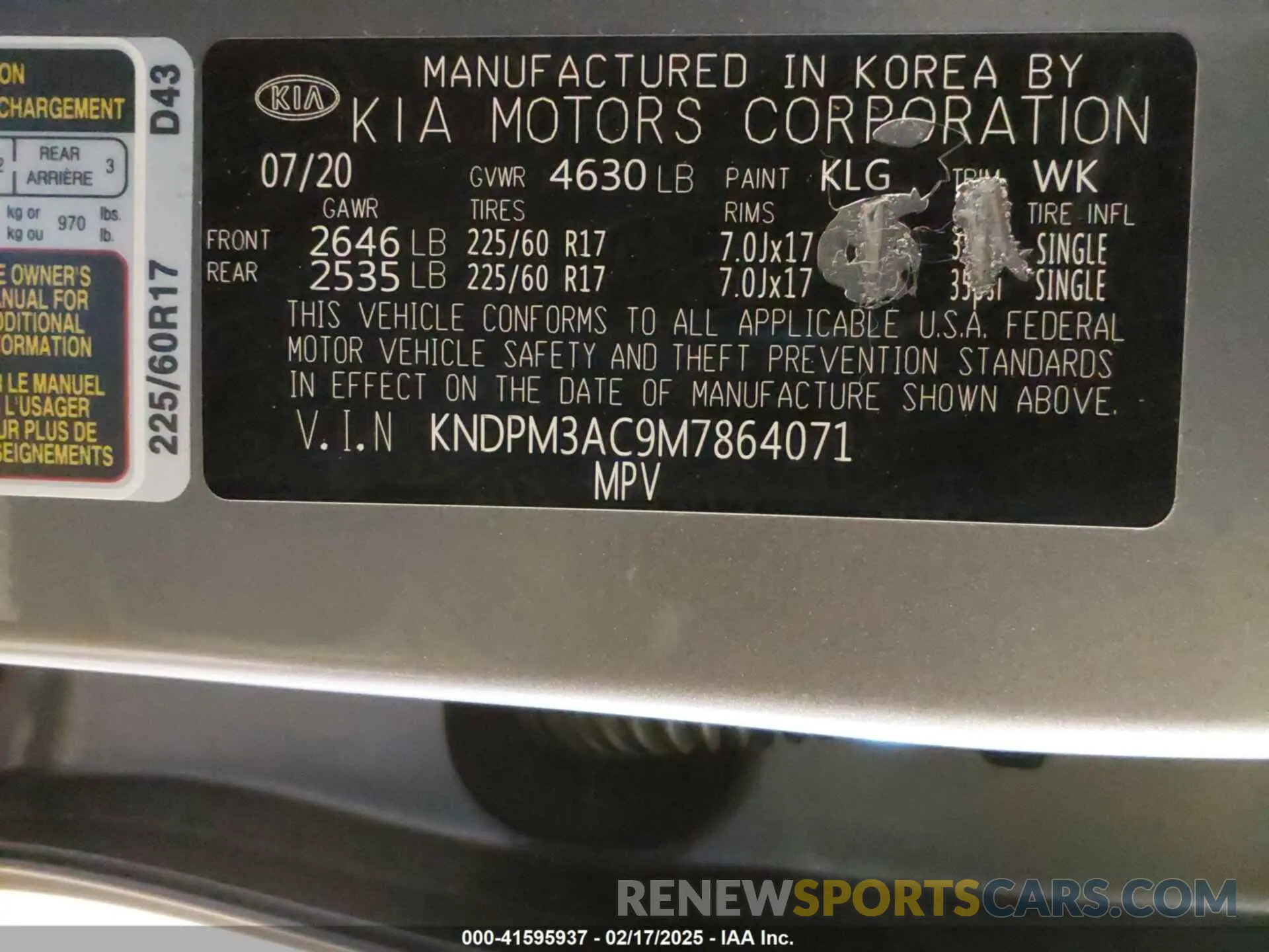 9 fotografías del automóvil dañado KNDPM3AC9M7864071 KIA SPORTAGE 2021