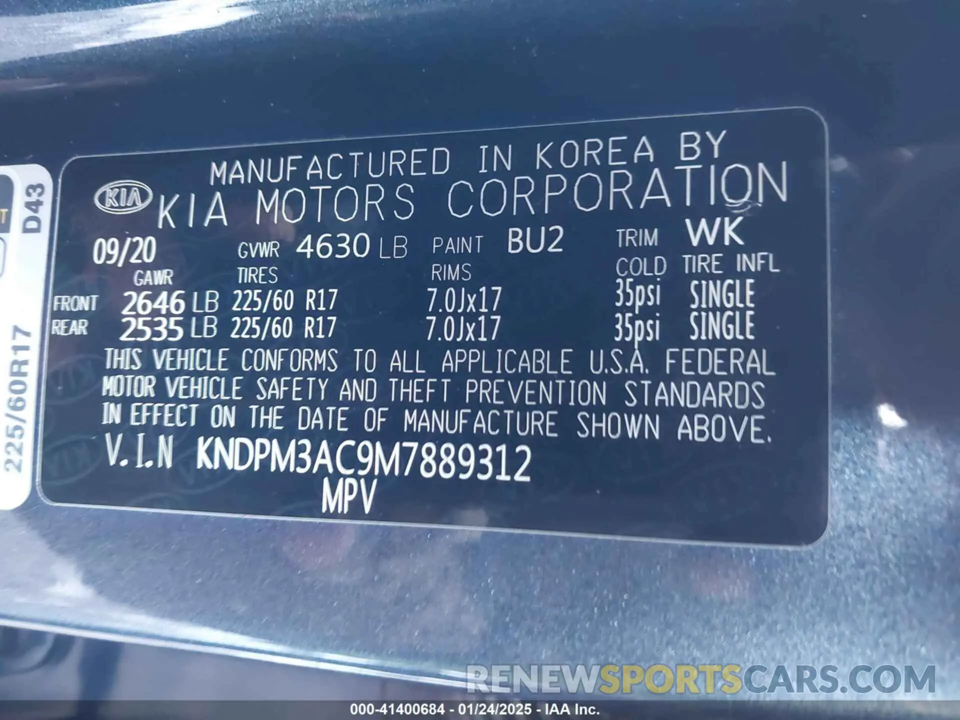 9 fotografías del automóvil dañado KNDPM3AC9M7889312 KIA SPORTAGE 2021