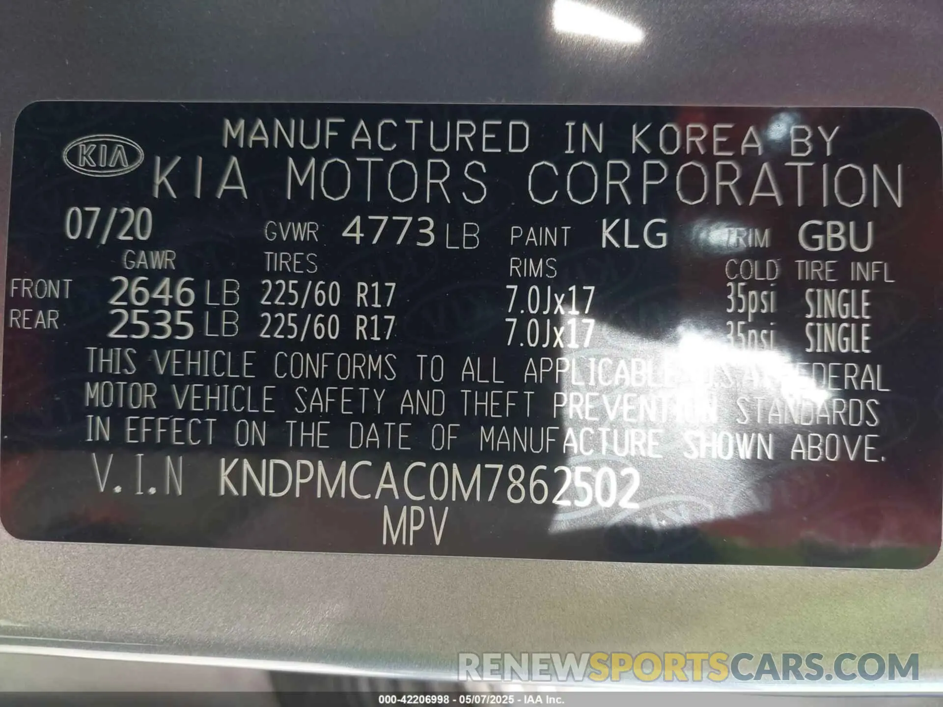 9 fotografías del automóvil dañado KNDPMCAC0M7862502 KIA SPORTAGE 2021