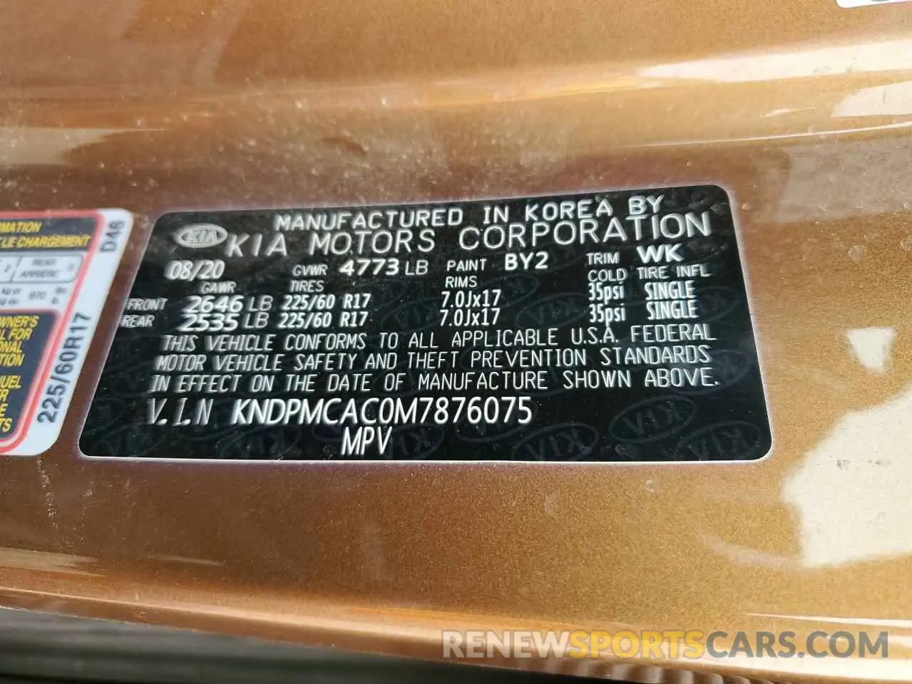 15 fotografías del automóvil dañado KNDPMCAC0M7876075 KIA SPORTAGE 2021