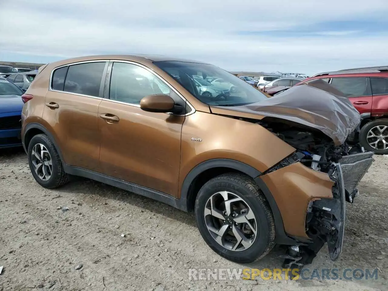 4 fotografías del automóvil dañado KNDPMCAC0M7876075 KIA SPORTAGE 2021
