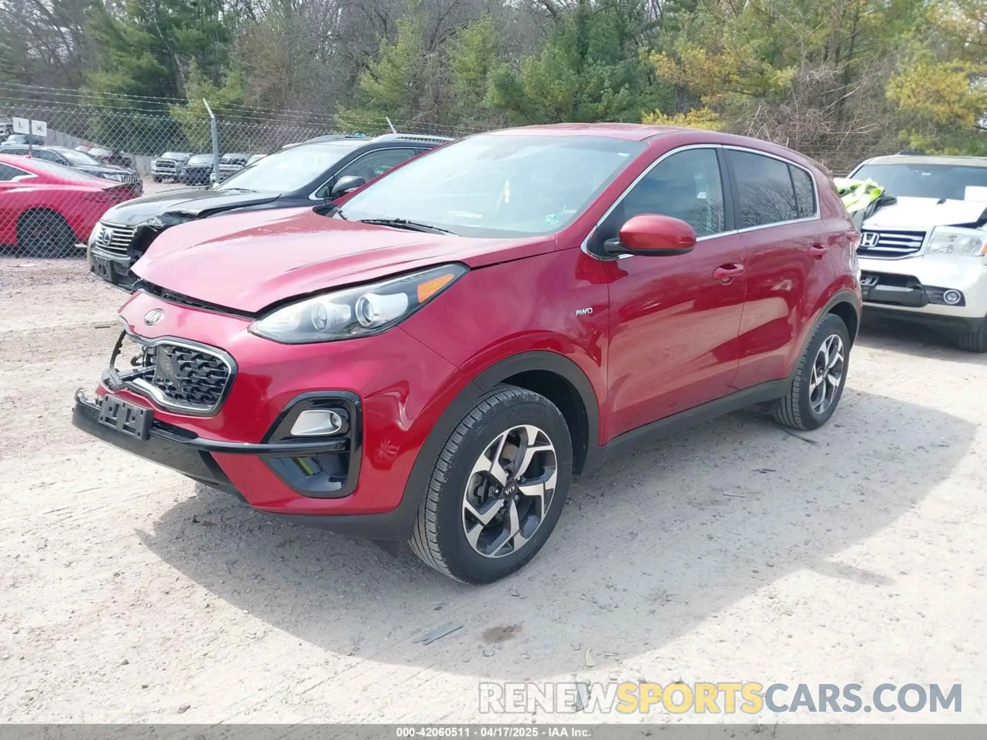 2 fotografías del automóvil dañado KNDPMCAC3M7901633 KIA SPORTAGE 2021