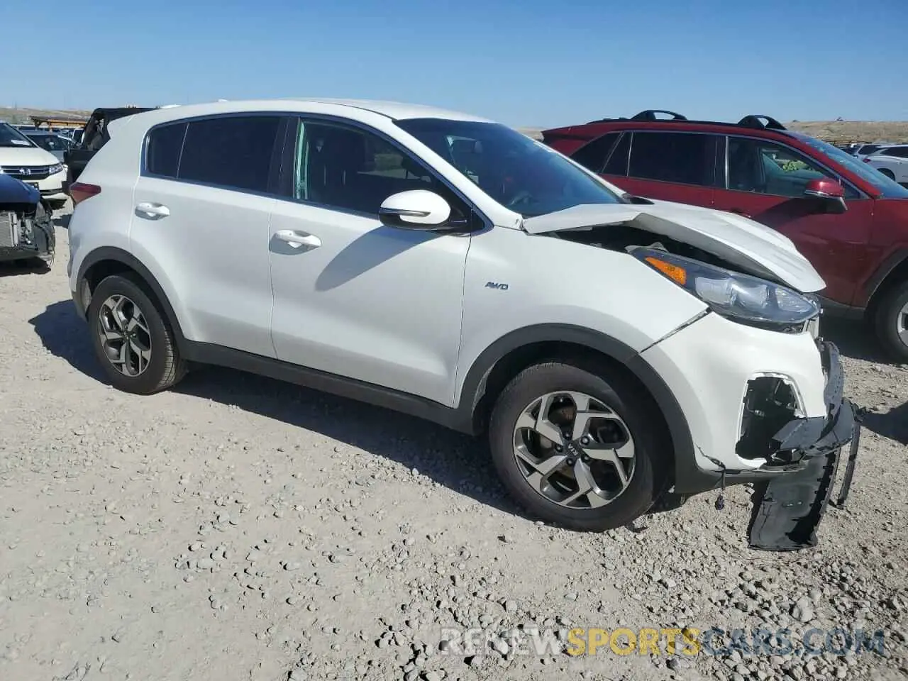 4 fotografías del automóvil dañado KNDPMCAC9M7907730 KIA SPORTAGE 2021
