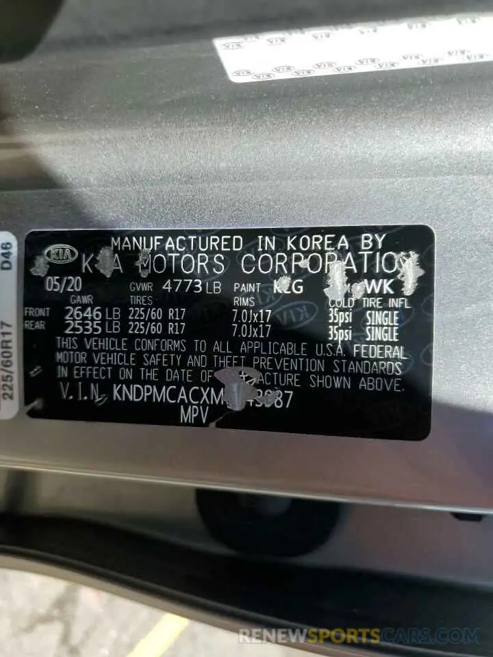 13 fotografías del automóvil dañado KNDPMCACXM7843987 KIA SPORTAGE 2021