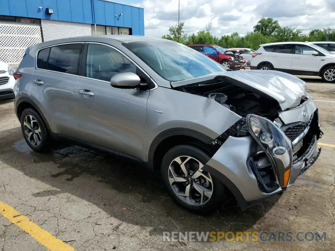 4 fotografías del automóvil dañado KNDPMCACXM7843987 KIA SPORTAGE 2021