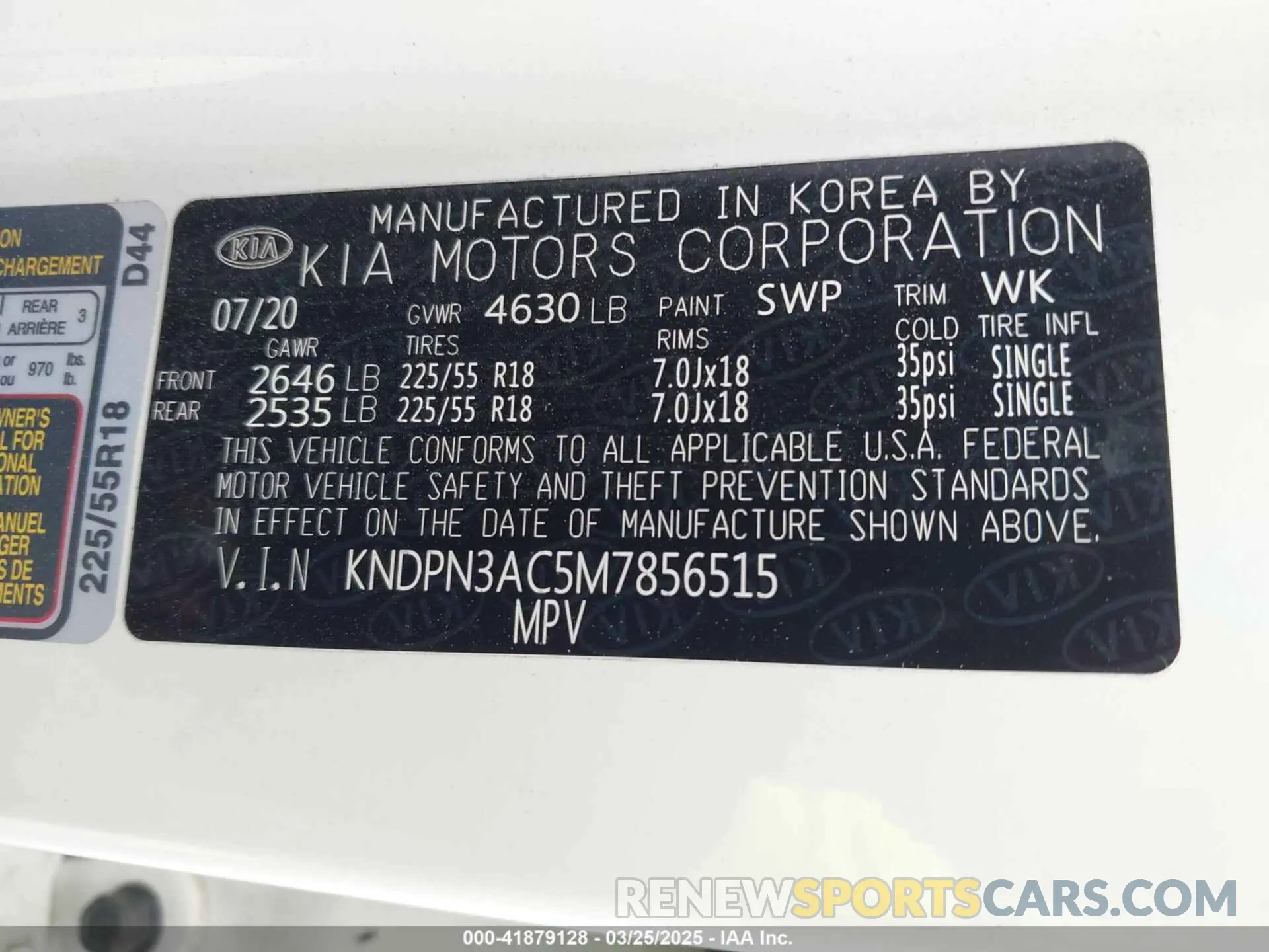 9 fotografías del automóvil dañado KNDPN3AC5M7856515 KIA SPORTAGE 2021