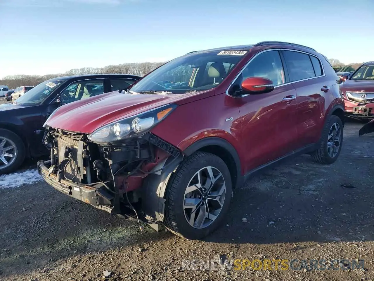 1 fotografías del automóvil dañado KNDPNCAC0M7858043 KIA SPORTAGE 2021