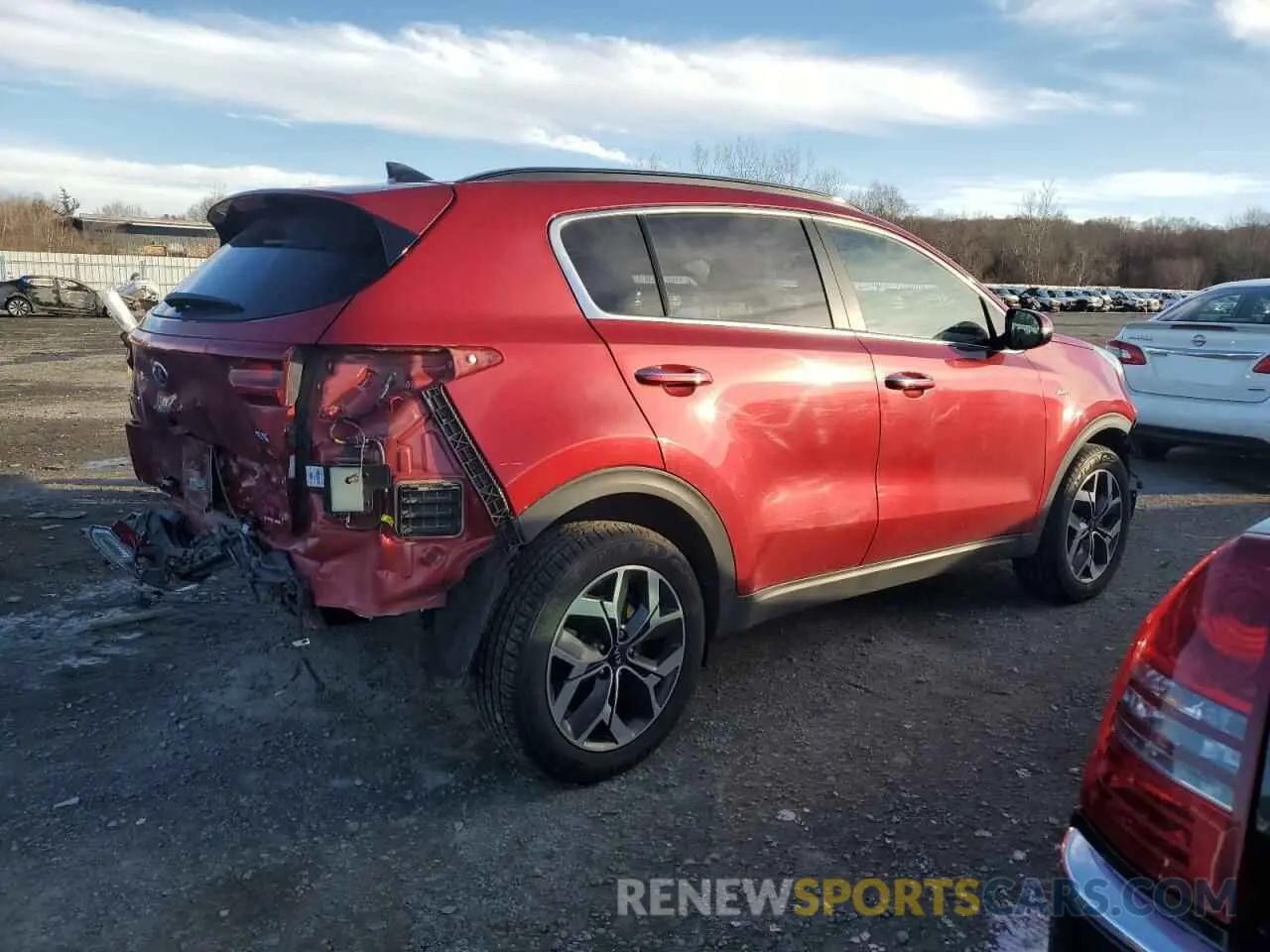 3 fotografías del automóvil dañado KNDPNCAC0M7858043 KIA SPORTAGE 2021